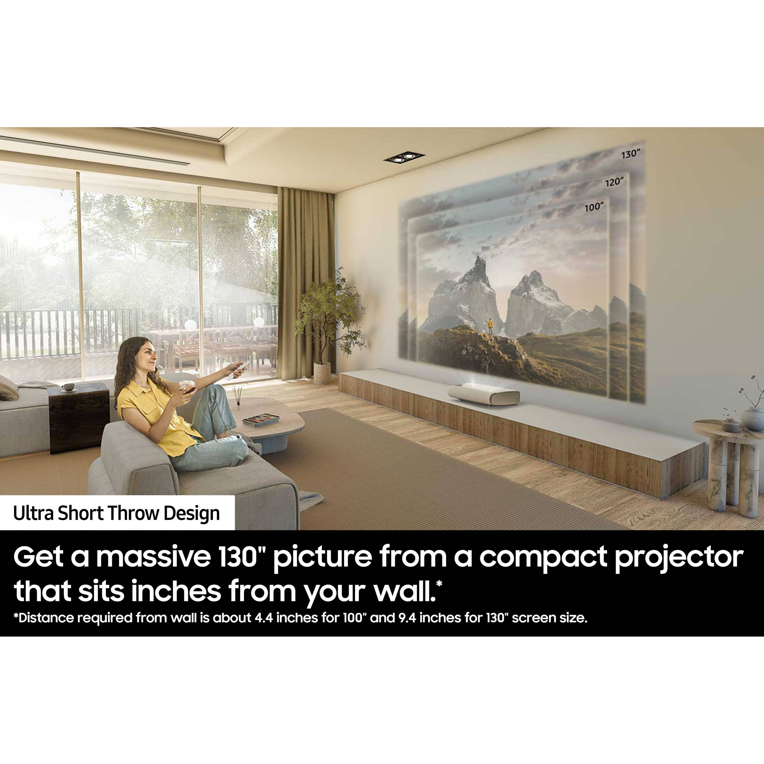 Samsung SP-LPU9DSAXXZA 4K 3,200 lumen triple-laser projector for premium home theater — view 8