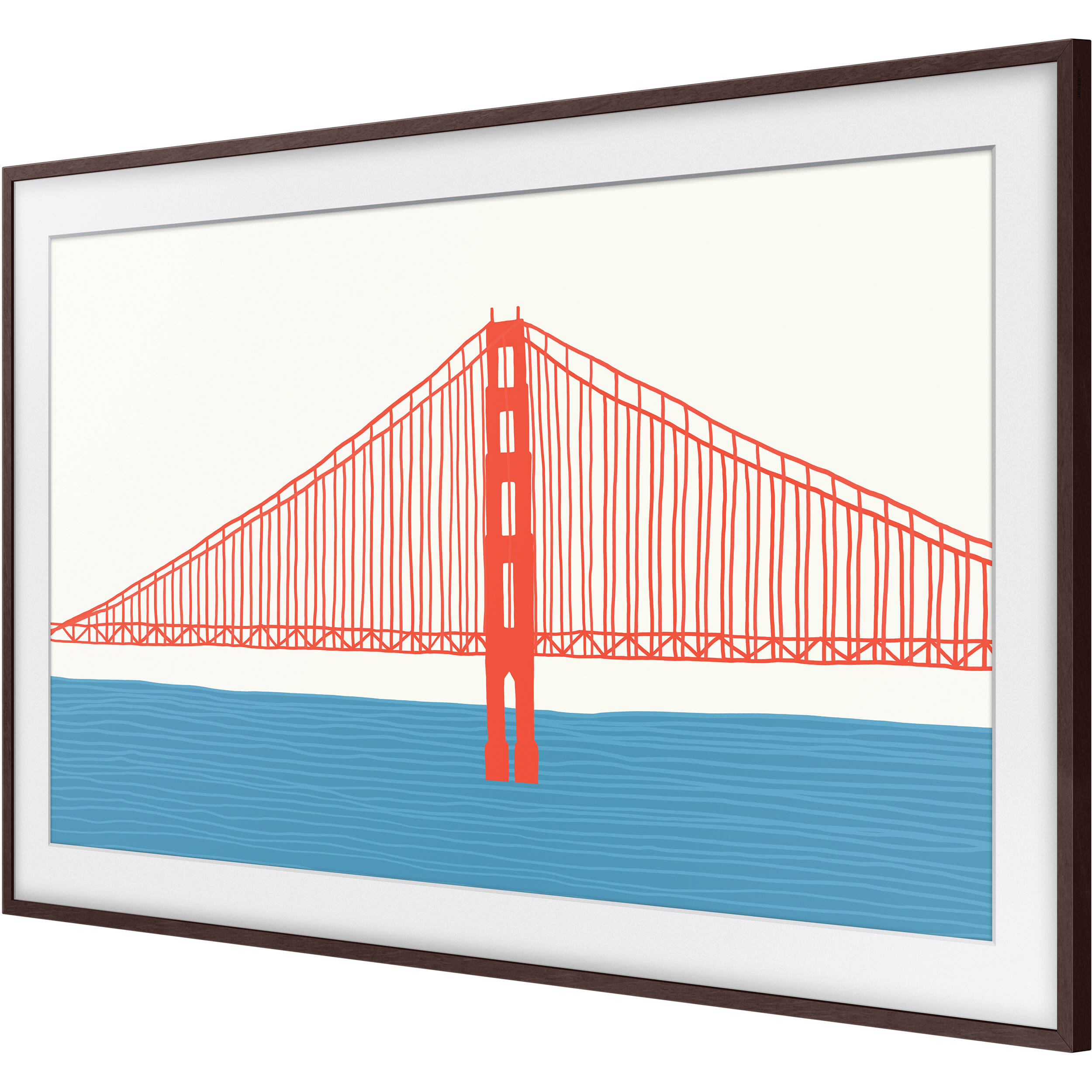 Samsung 43-inch The Frame customizable bezel in Modern Brown — view 2