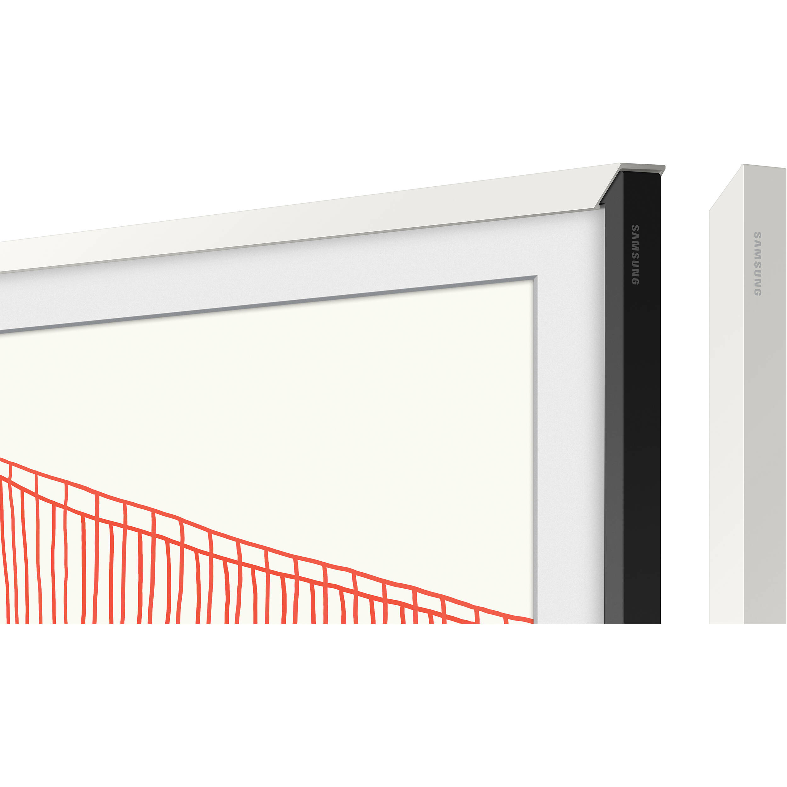 Samsung 50-inch The Frame customizable bezel in Modern White for 2021 models — view 5