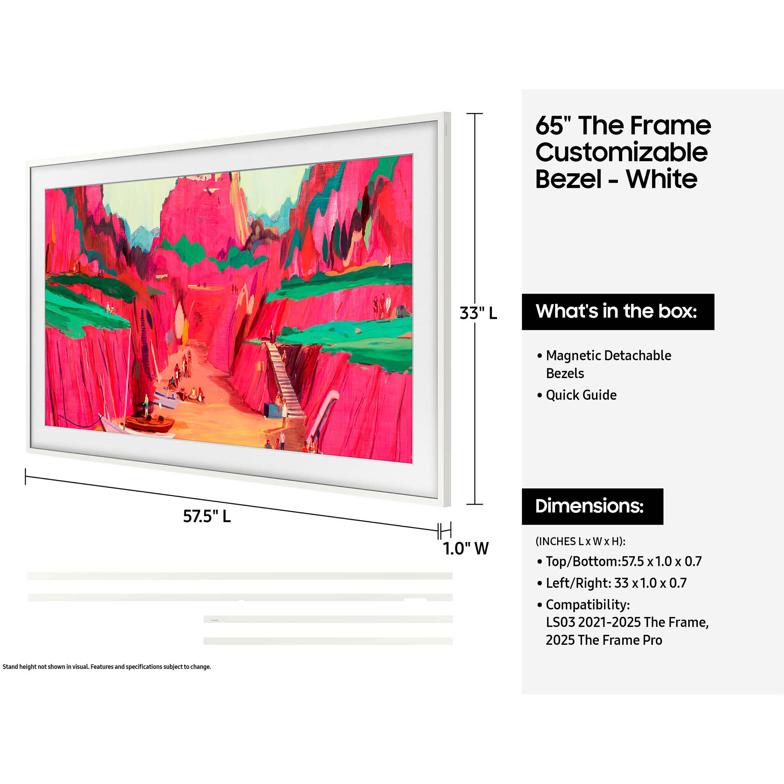 65" Bezel  Modern White — view 8