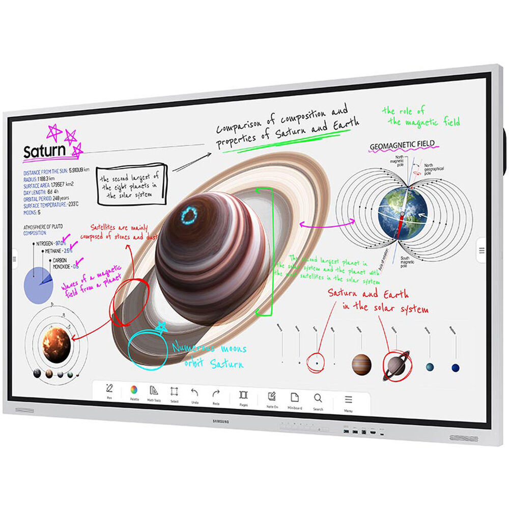 Samsung WM85B 85-inch interactive flat panel digital flipchart for collaborative meetings — view 2
