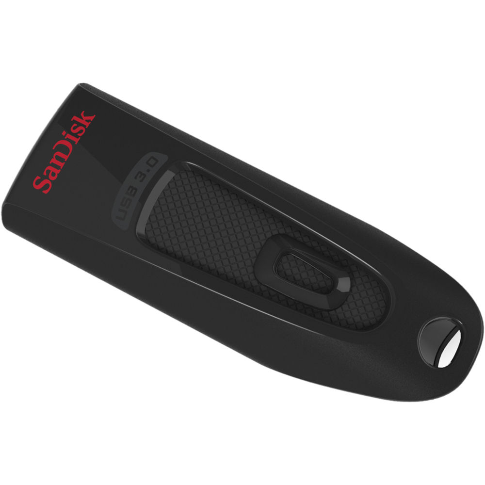 SanDisk Ultra 64GB USB 3.0 flash drive in black — view 4