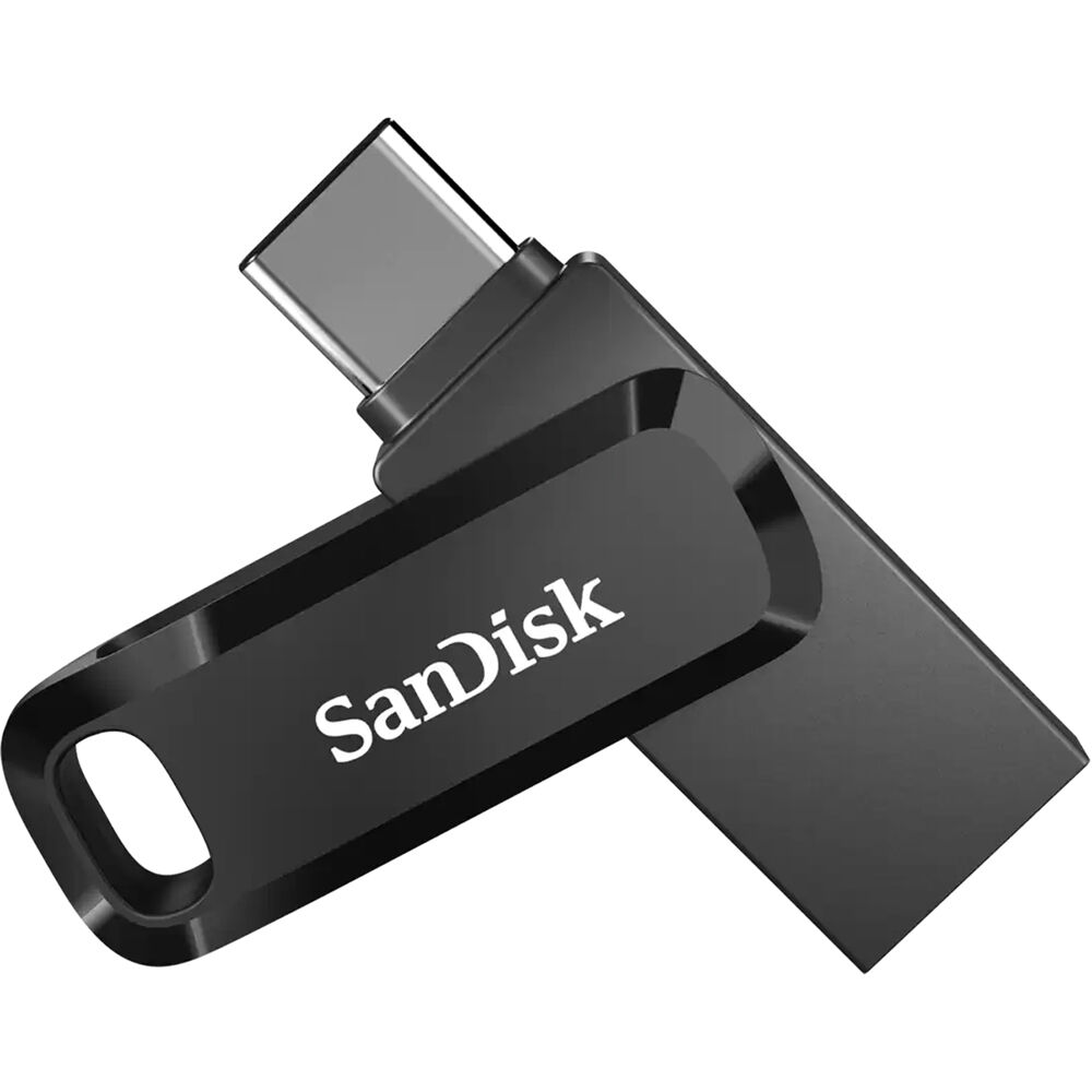 SanDisk 128GB dual USB Type-C flash drive with USB Type-C and USB Type-A connectors — view 3