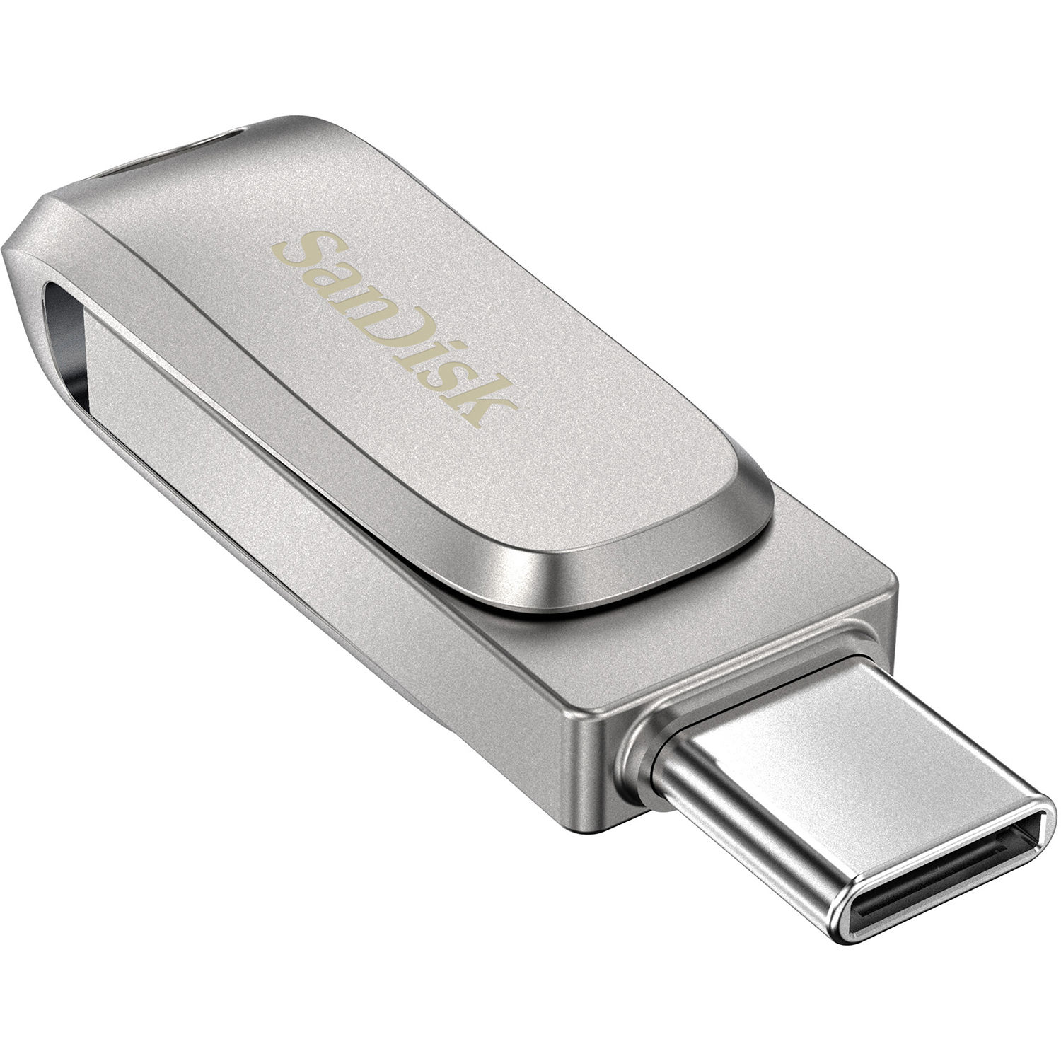 SanDisk Ultra Dual Drive Luxe 64GB all-metal USB-C and USB-A flash drive — view 2