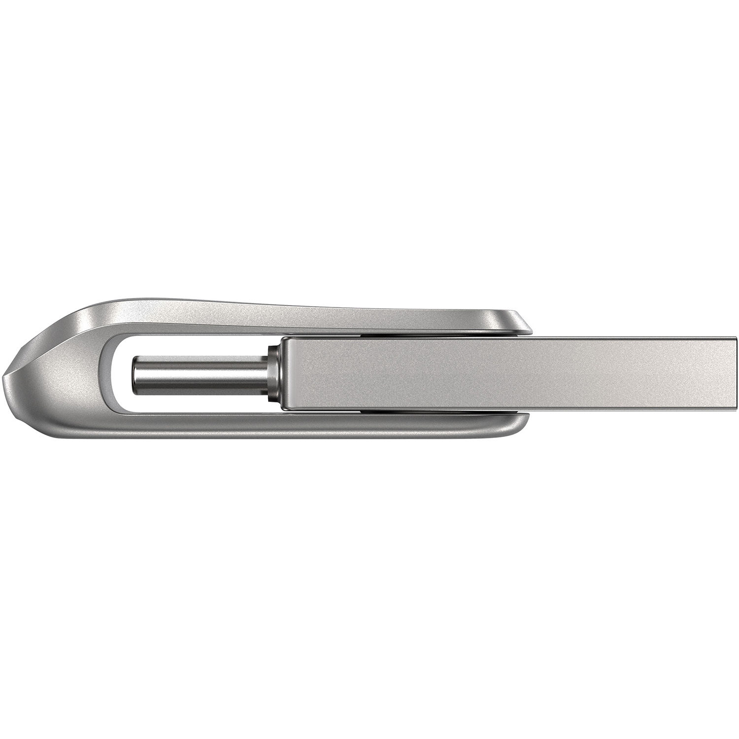 SanDisk Ultra Dual Drive Luxe 256 GB dual USB-C and USB-A flash drive in metal finish — view 6