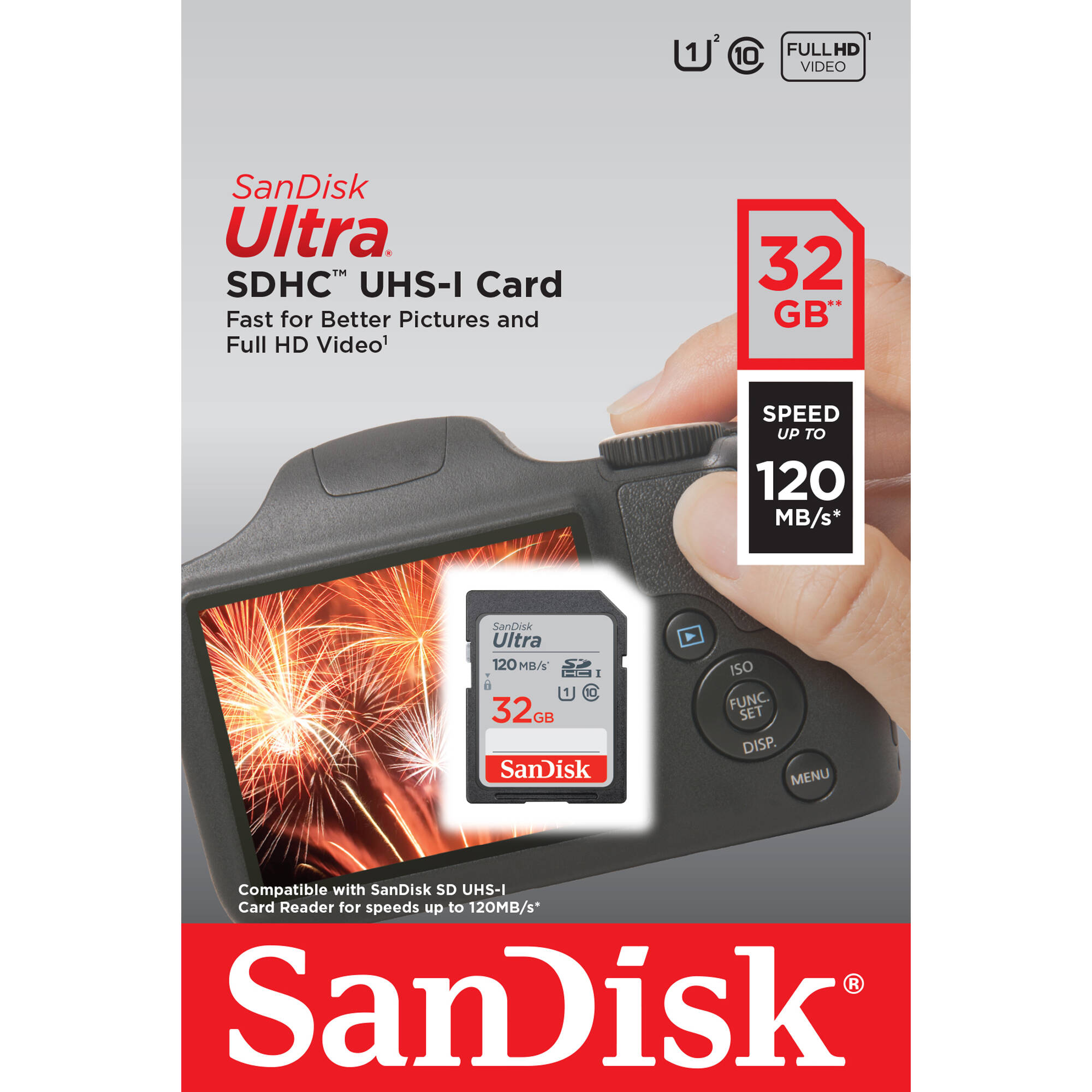 SANDISK ULTRA SDHC MEMORY CARD, 32GB, CLASS 10/UHS-I, 120MB/S — view 4