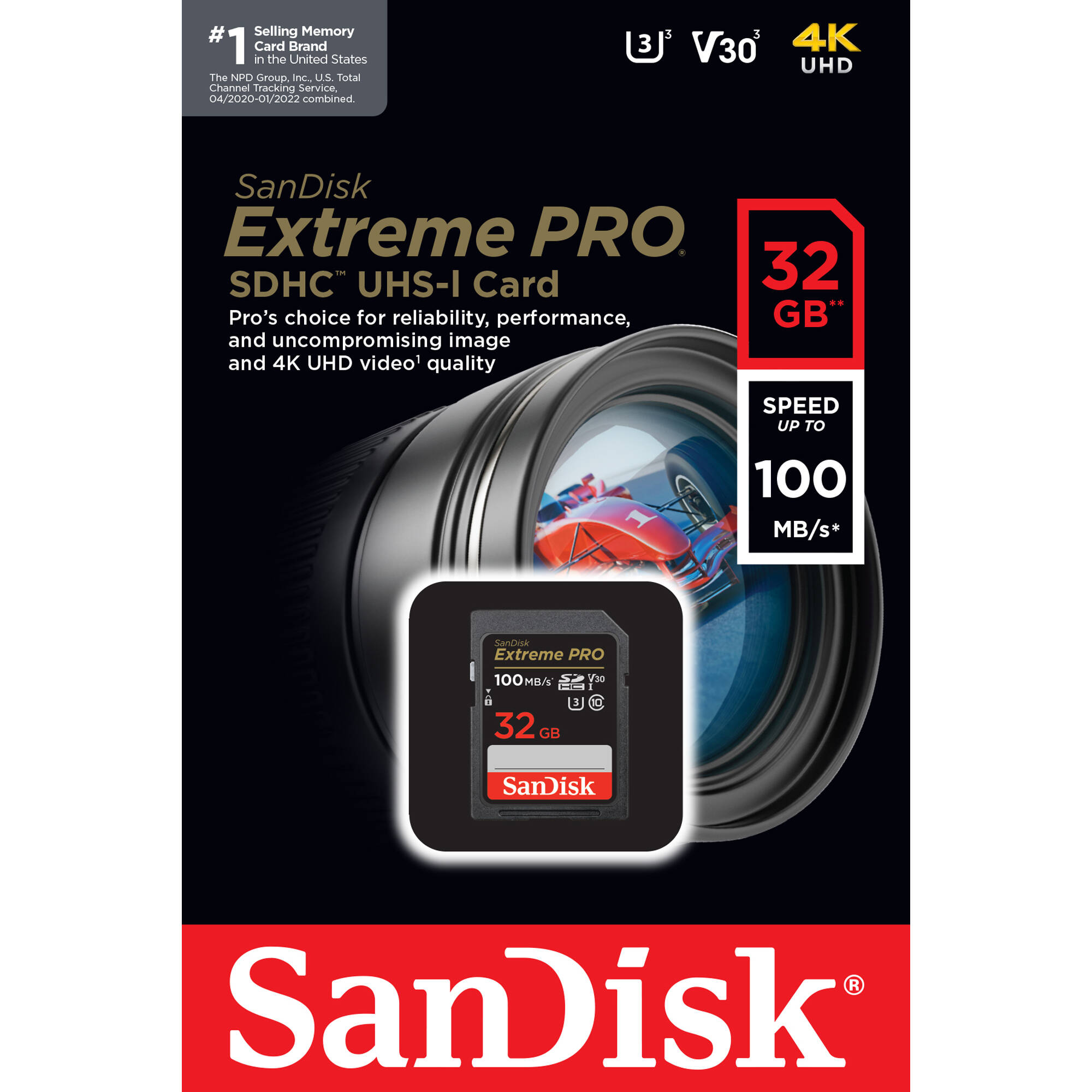 SANDISK EXTREME PRO SD UHS-I 32GB SD 100MB/S(R) / 90MB/S(W) — view 4