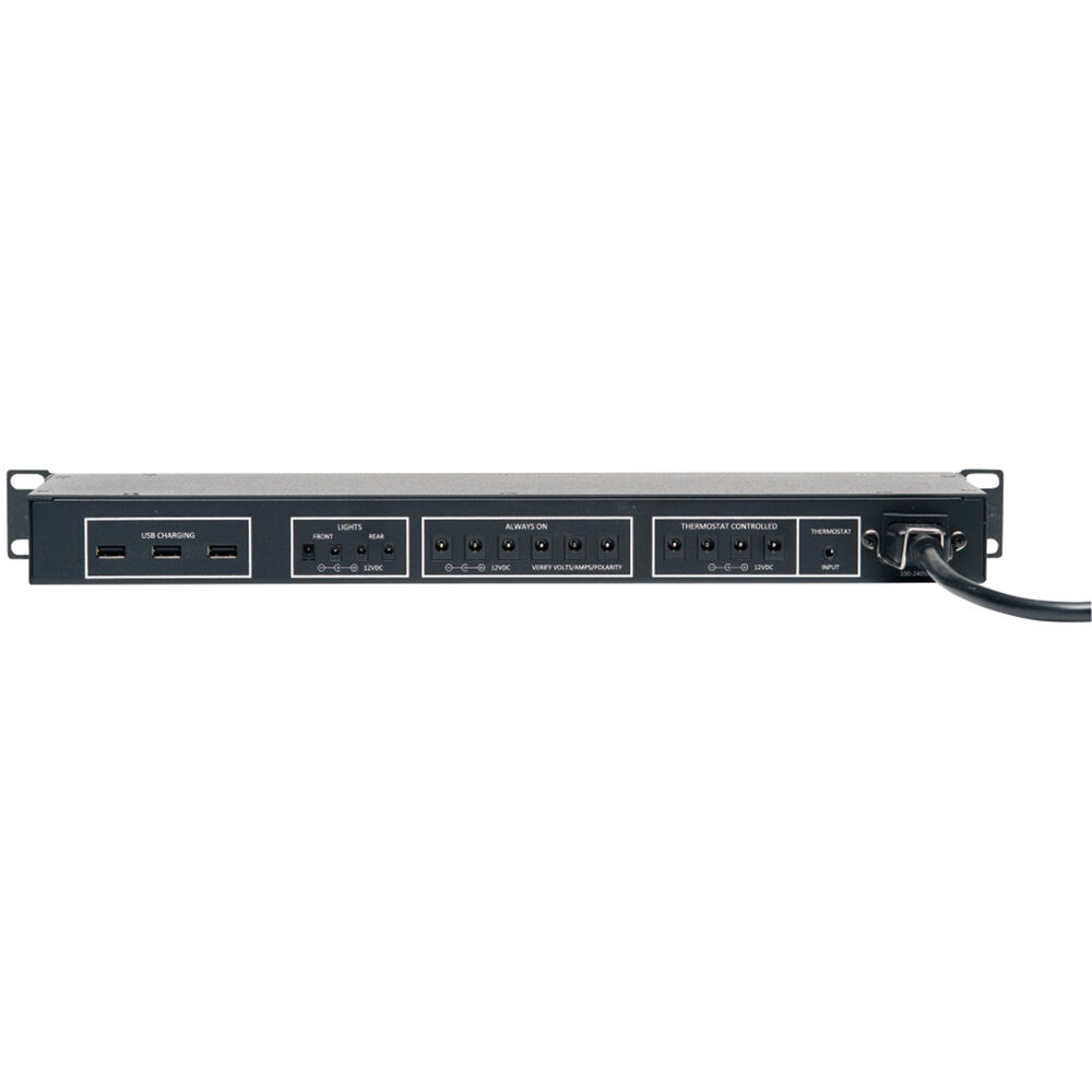 SANUS CAPT01-B1 rack-mountable MultiVolt power supply for EcoSystem Rack with USB and 12V connections — view 2
