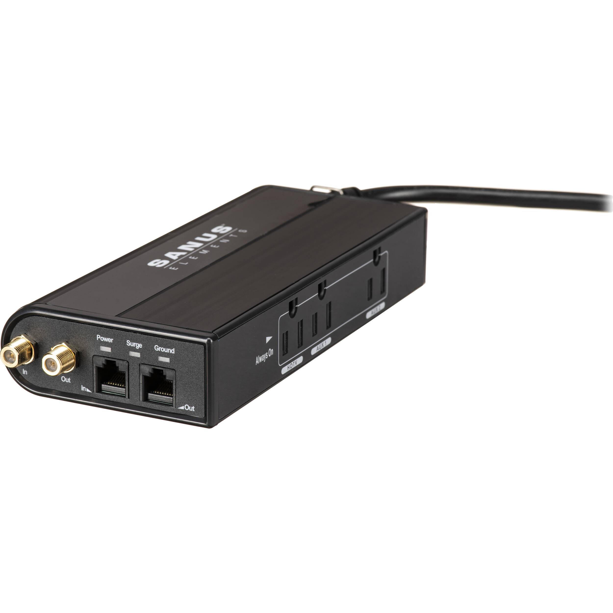 SANUS ELM205-B1 3-outlet line conditioner and surge protector for wall-mounted TVs — view 2