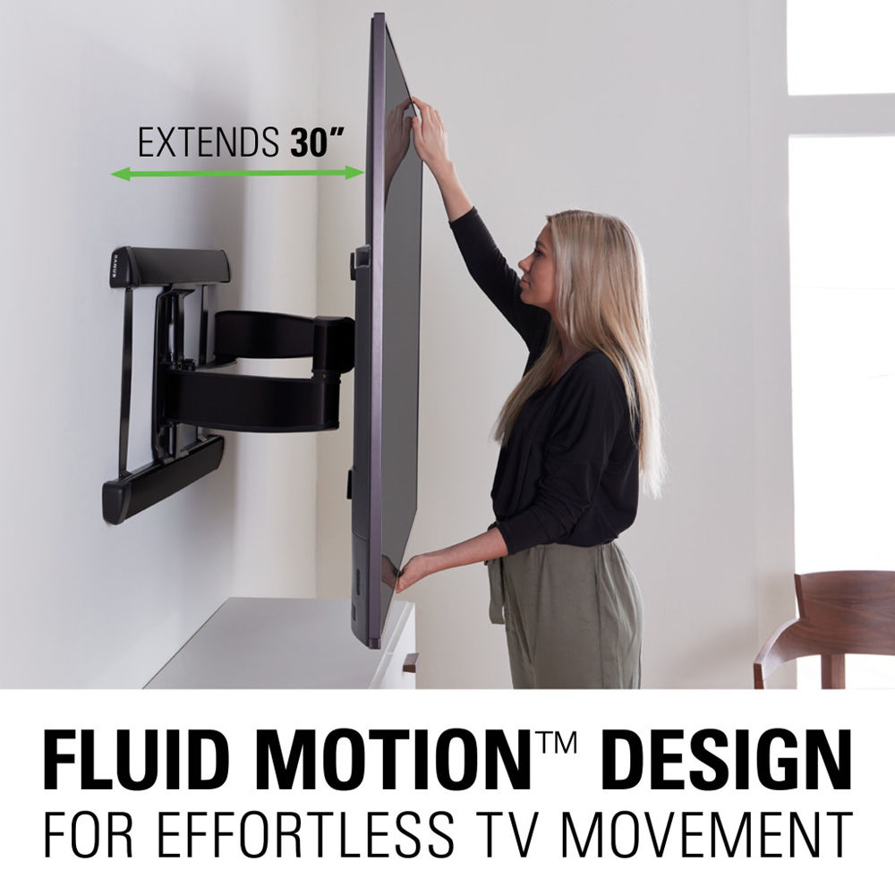 SANUS VXF730-B2 full-motion TV wall mount with arm extended to 30 inches — view 3