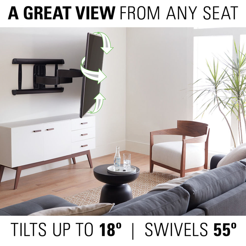 SANUS VXF730-B2 full-motion TV wall mount with arm extended to 30 inches — view 4