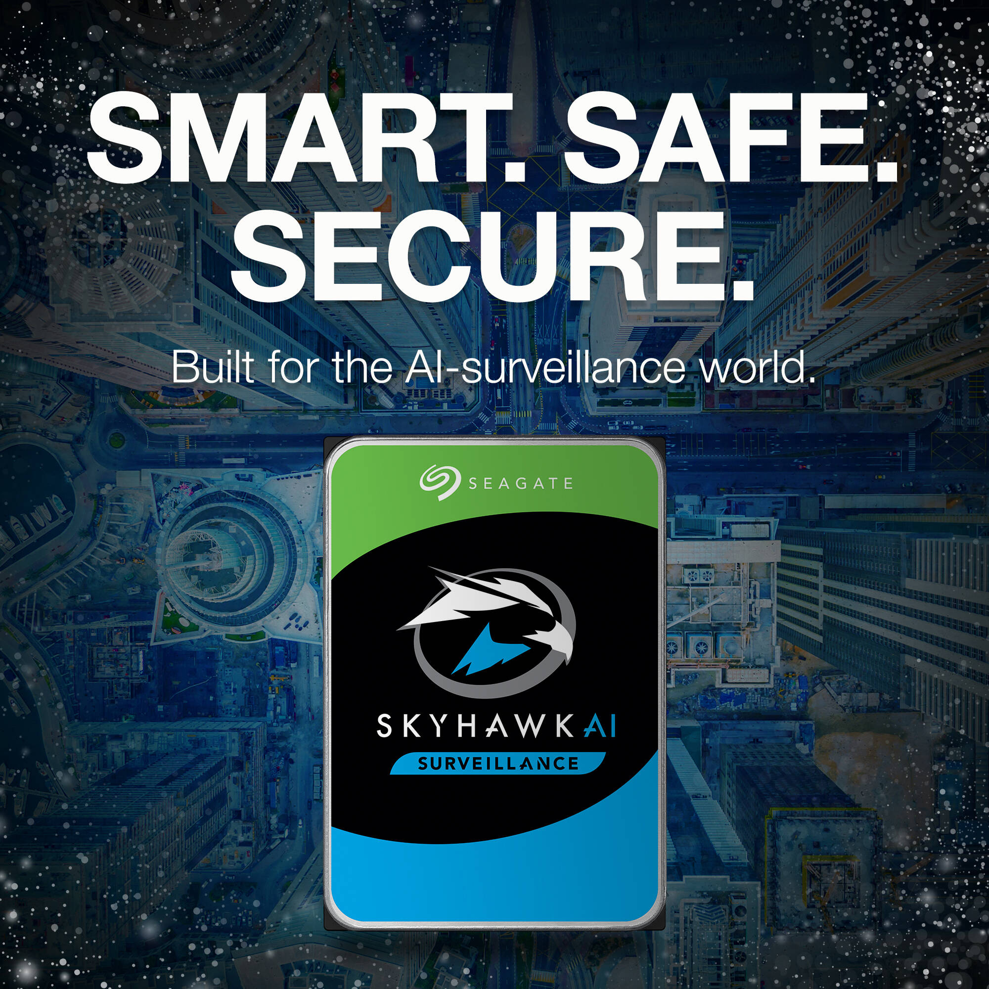 Seagate SkyHawk AI 16TB 3.5-inch SATA internal hard drive for surveillance recording — view 2