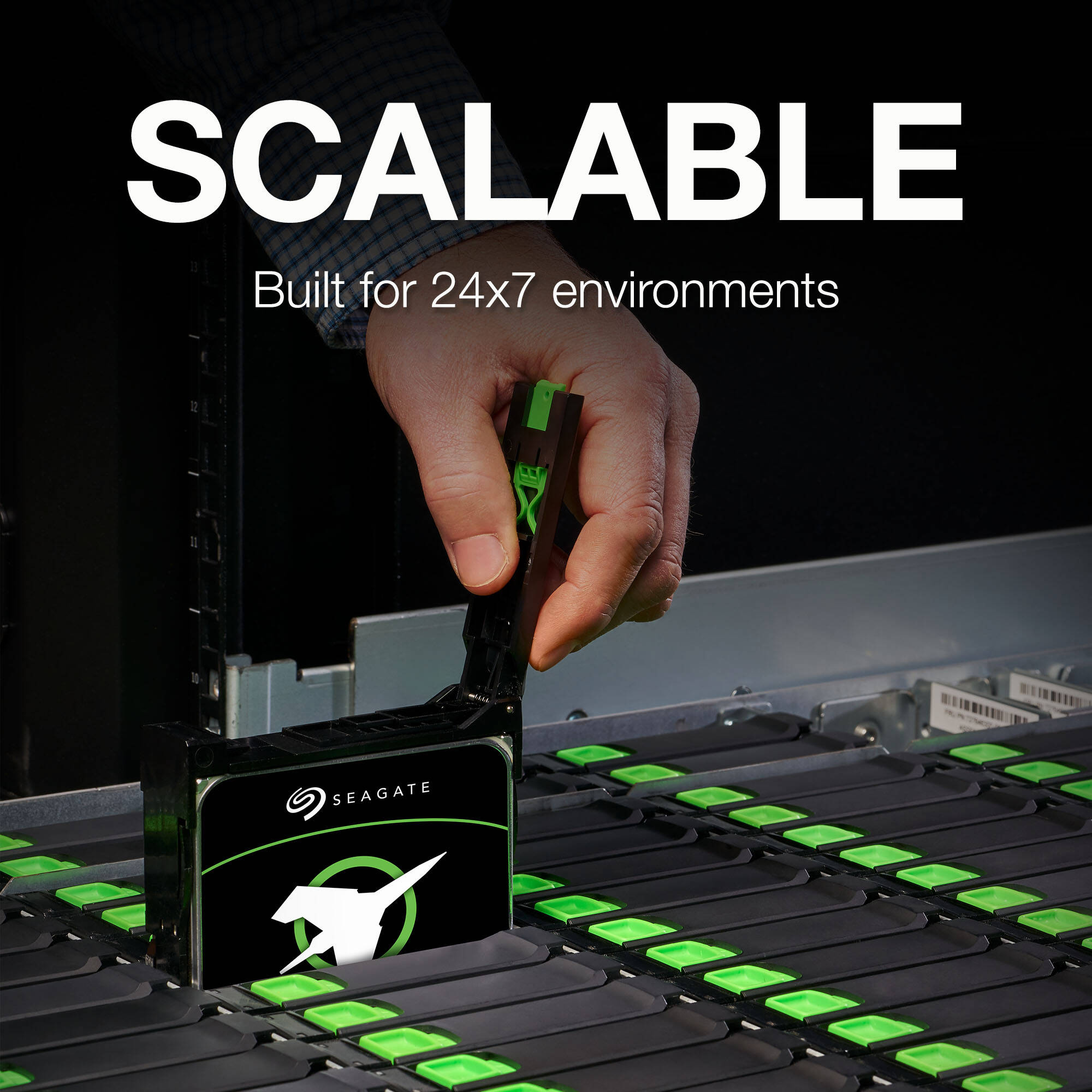 Seagate Exos X20 ST20000NM007D 20TB 3.5-inch enterprise SATA hard drive — view 3