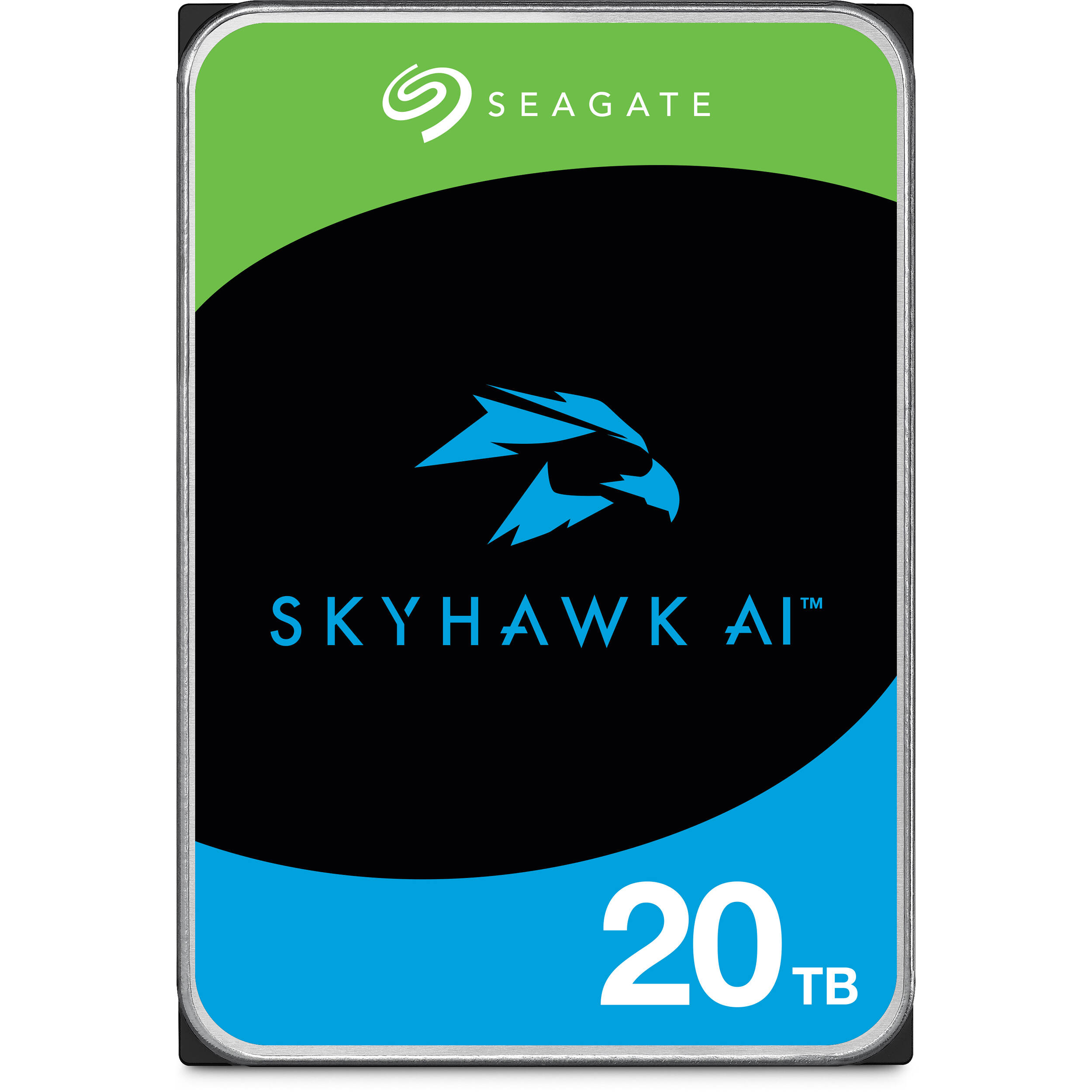 Seagate SkyHawk AI ST20000VE003 20 TB 3.5-inch SATA surveillance hard drive — view 2