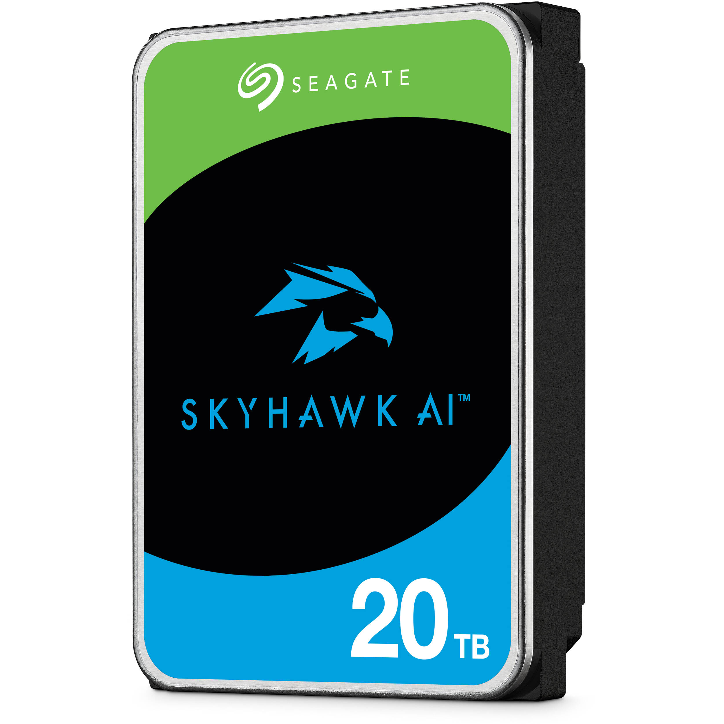 Seagate SkyHawk AI ST20000VE003 20 TB 3.5-inch SATA surveillance hard drive — view 3