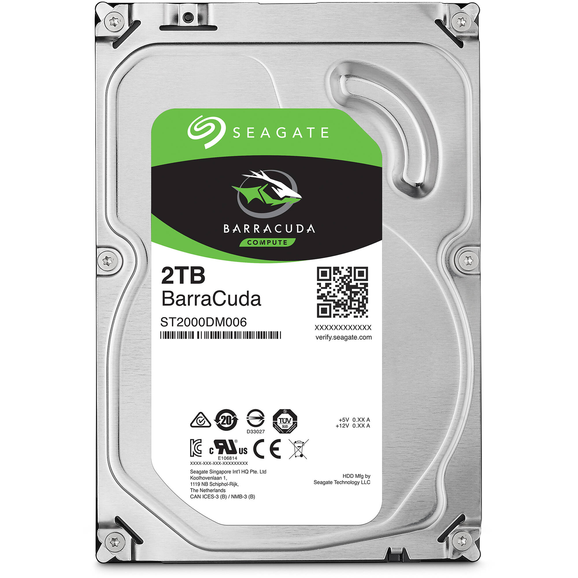 Seagate BarraCuda ST2000DM008 2TB 3.5-inch internal desktop hard drive — view 2