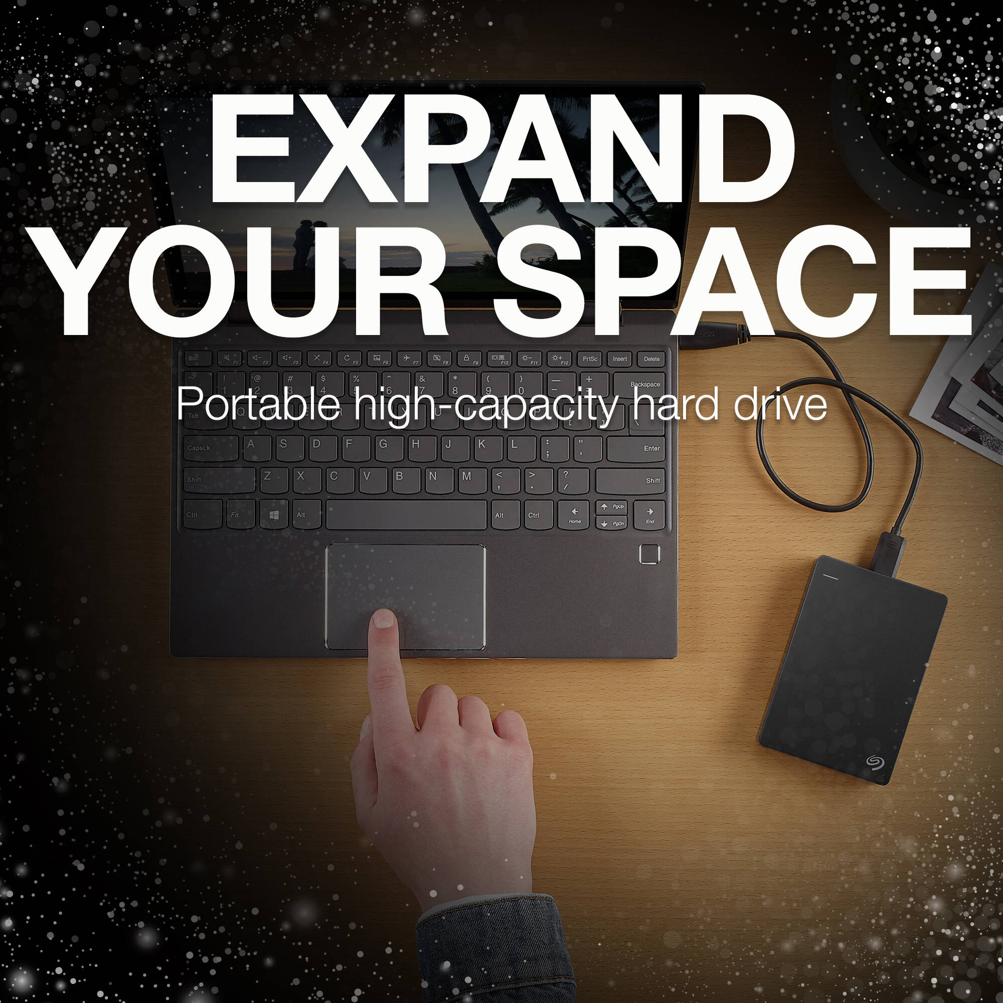 Seagate 5TB portable external hard drive with USB 3.0 for PC, Mac, PlayStation, and Xbox — view 2