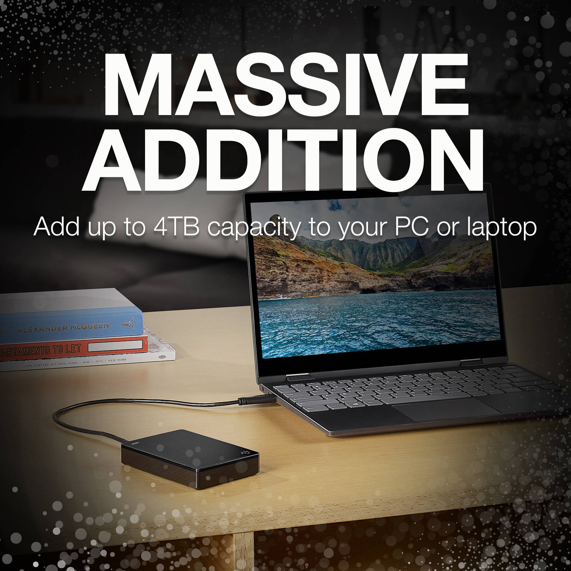 Seagate 5TB portable external hard drive with USB 3.0 for PC, Mac, PlayStation, and Xbox — view 3