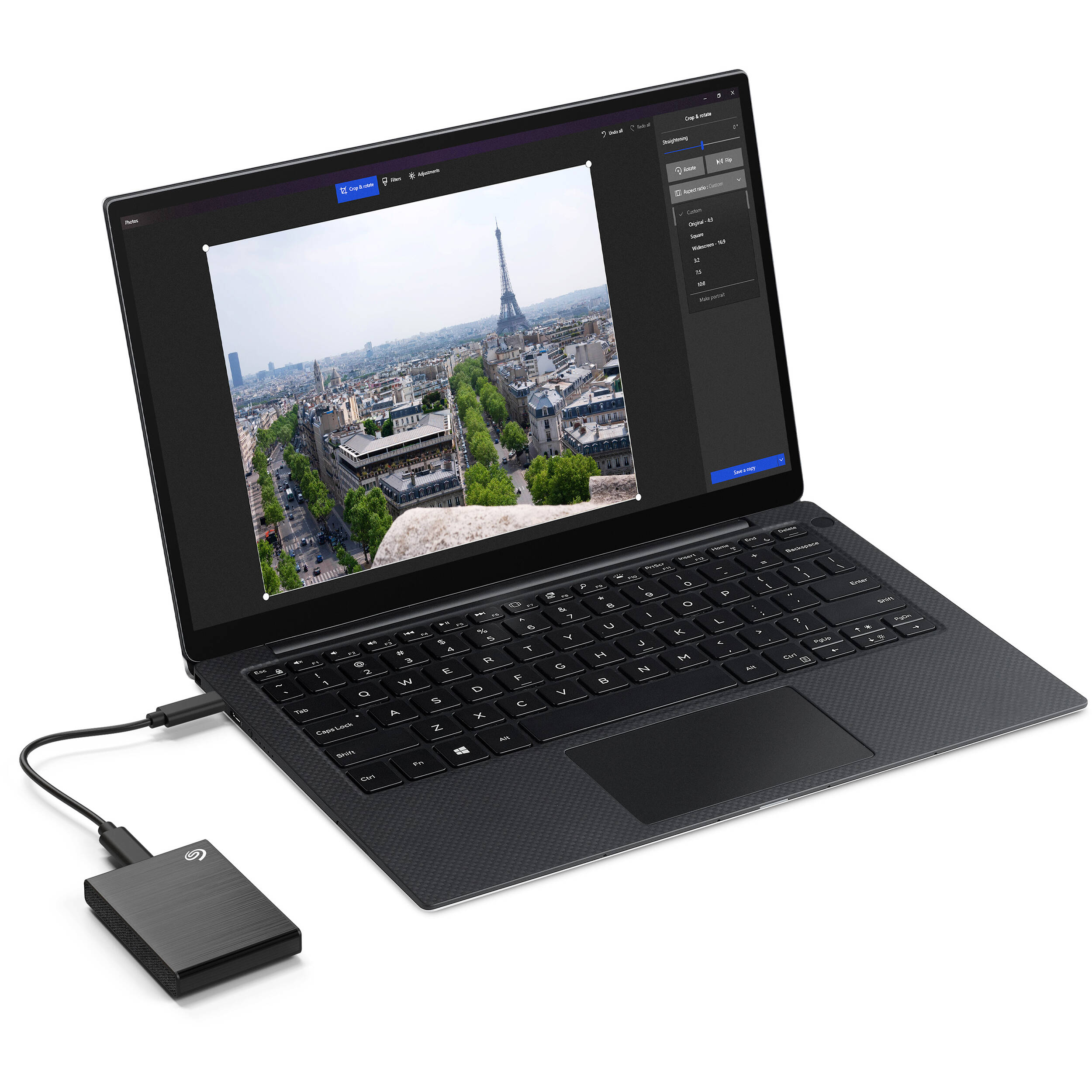 Seagate 2TB USB-C external SSD for fast portable file transfers and mobile backup — view 10