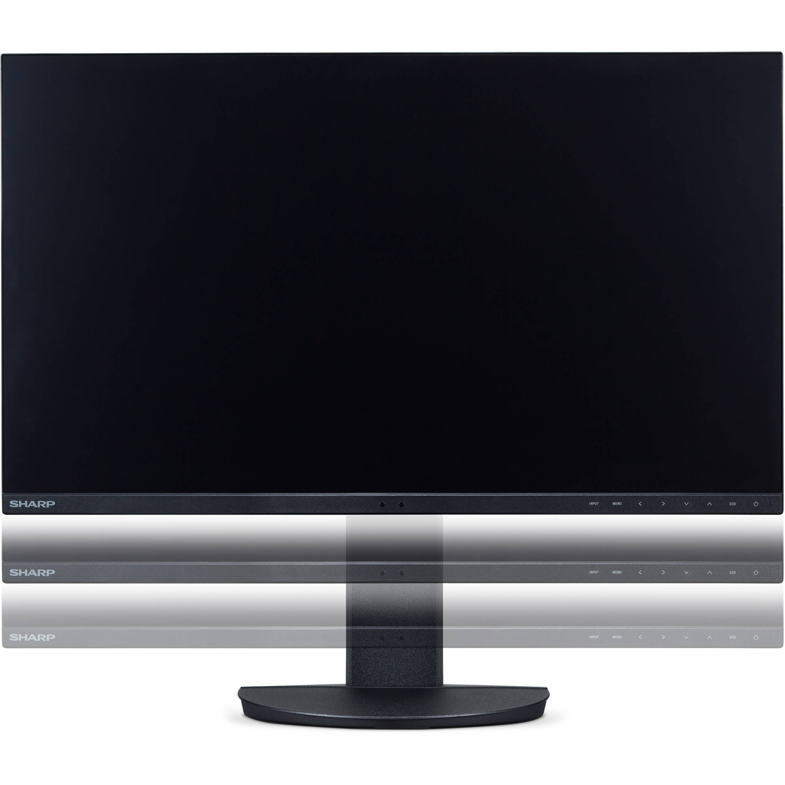 Sharp 27-inch 4K UHD desktop monitor with USB-C, narrow bezels, and adjustable stand — view 5