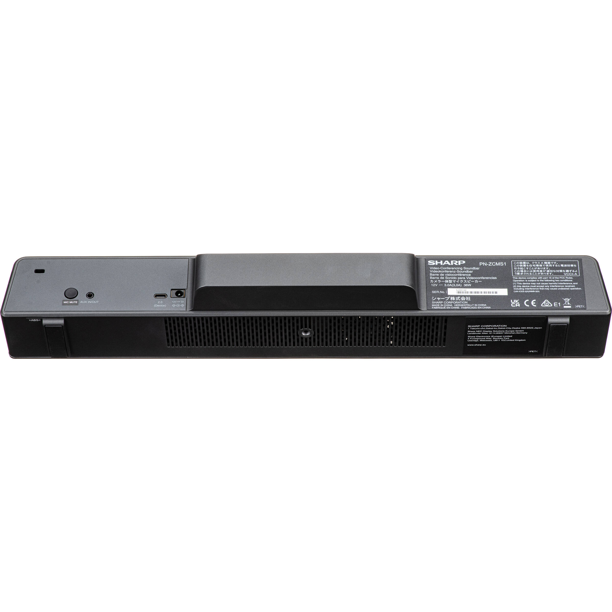 Sharp PN-ZCMS1 AV soundbar with 6-element microphone array and 8 W audio for conference rooms — view 5