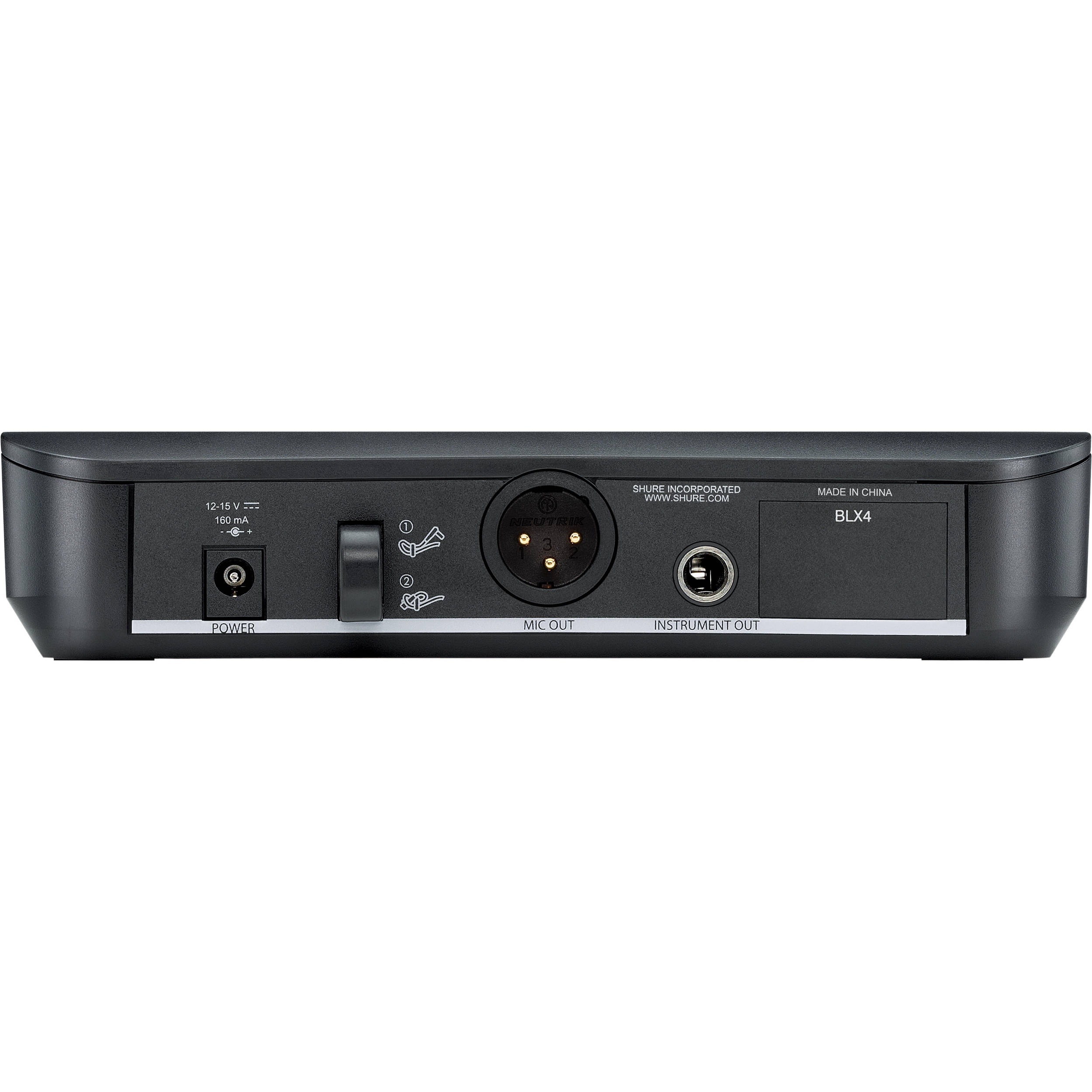 Shure BLX24/SM58-H9 wireless vocal system with BLX4 receiver and handheld SM58 transmitter — view 3