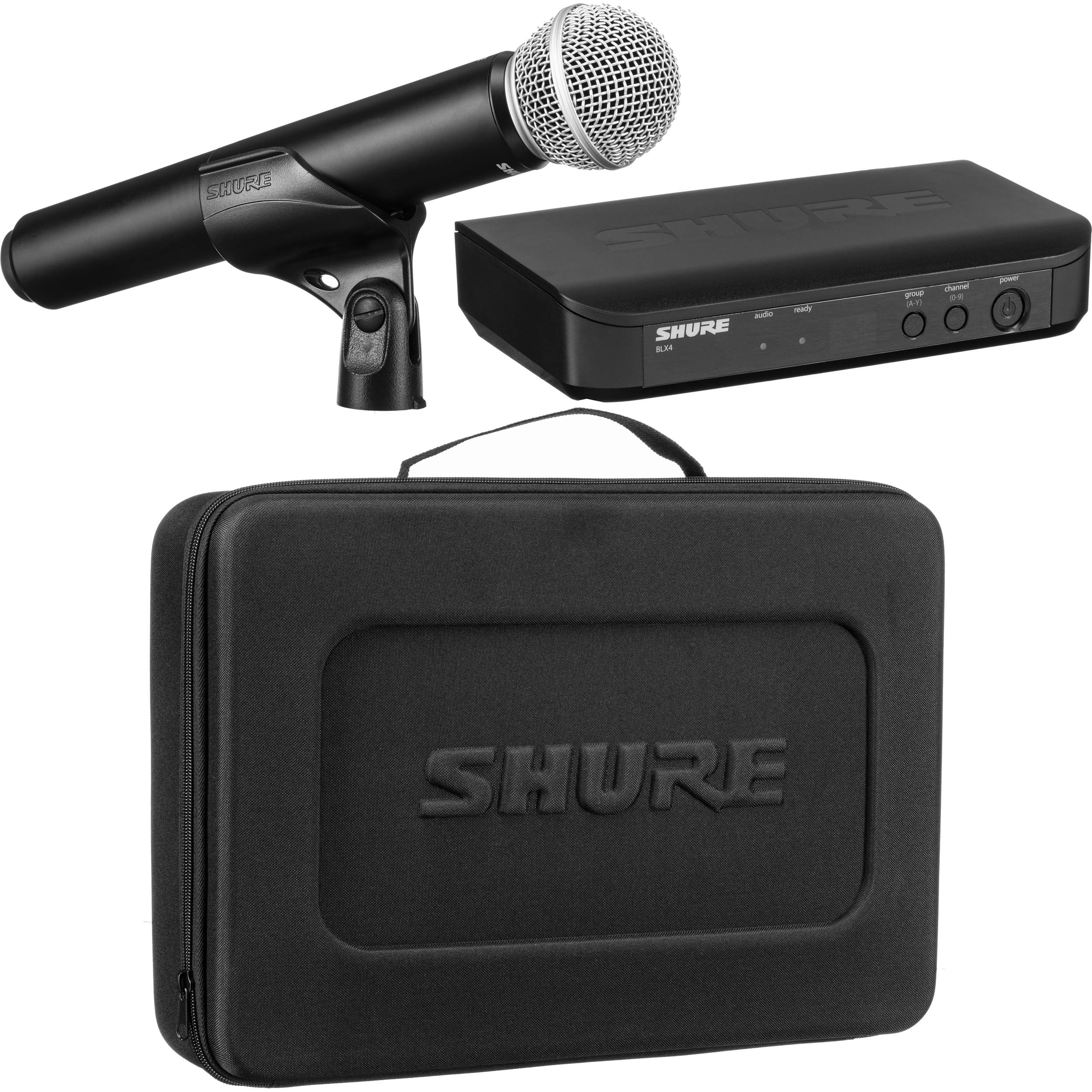 Shure BLX24/SM58-H9 wireless vocal system with BLX4 receiver and handheld SM58 transmitter — view 4