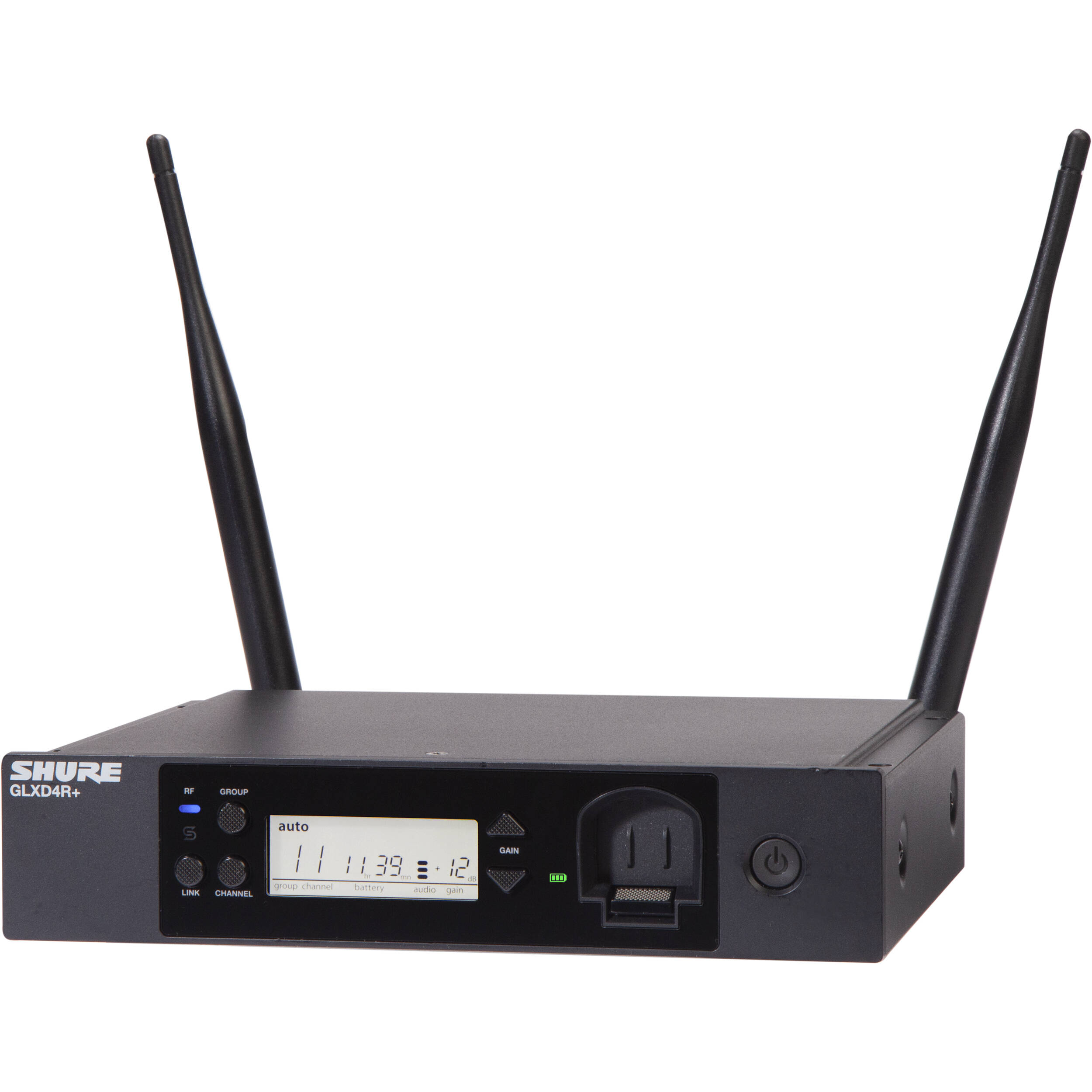 Shure GLXD24R+/B58-Z3 half-rack wireless vocal system with Beta 58A handheld microphone — view 2