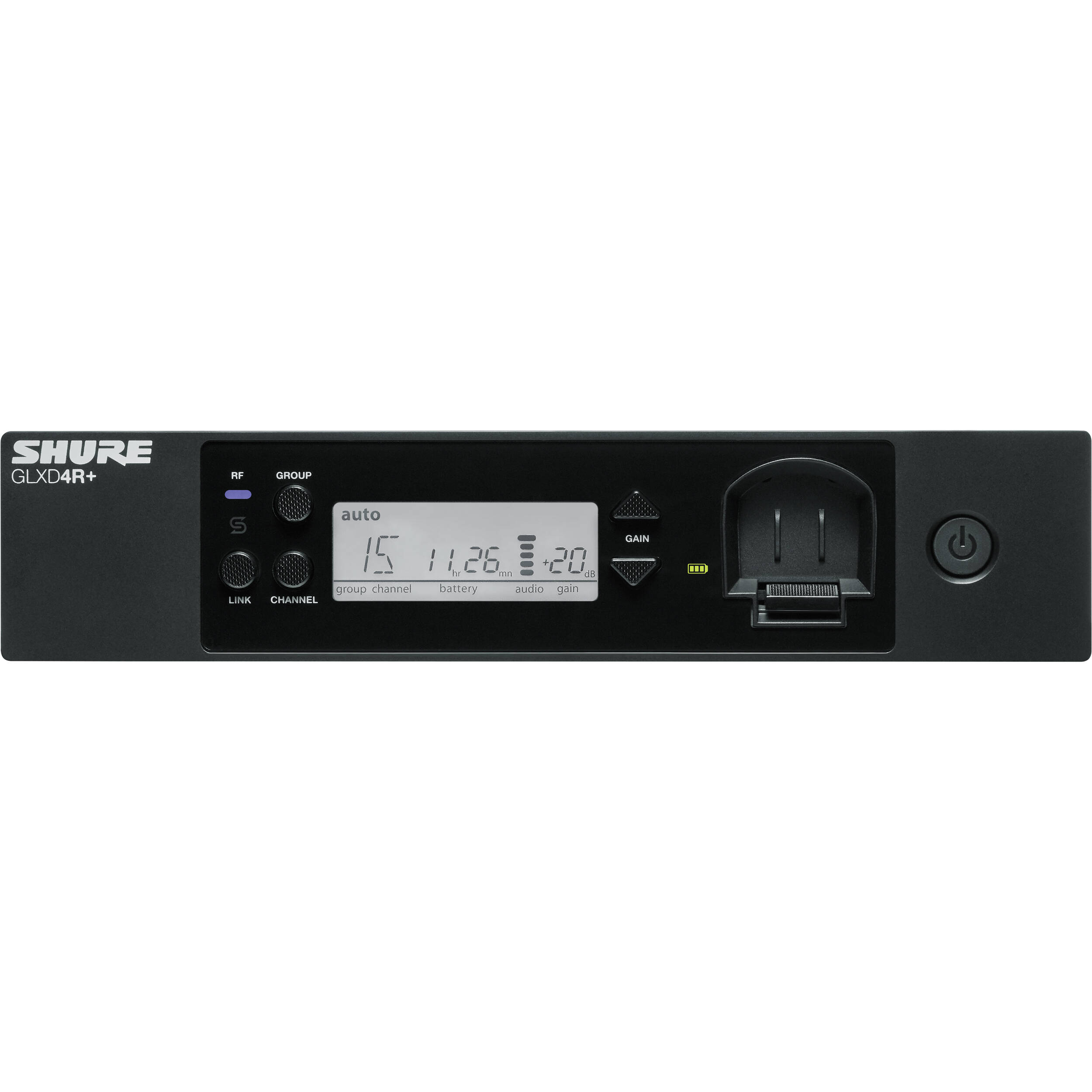 Shure GLXD24R+/B58-Z3 half-rack wireless vocal system with Beta 58A handheld microphone — view 3