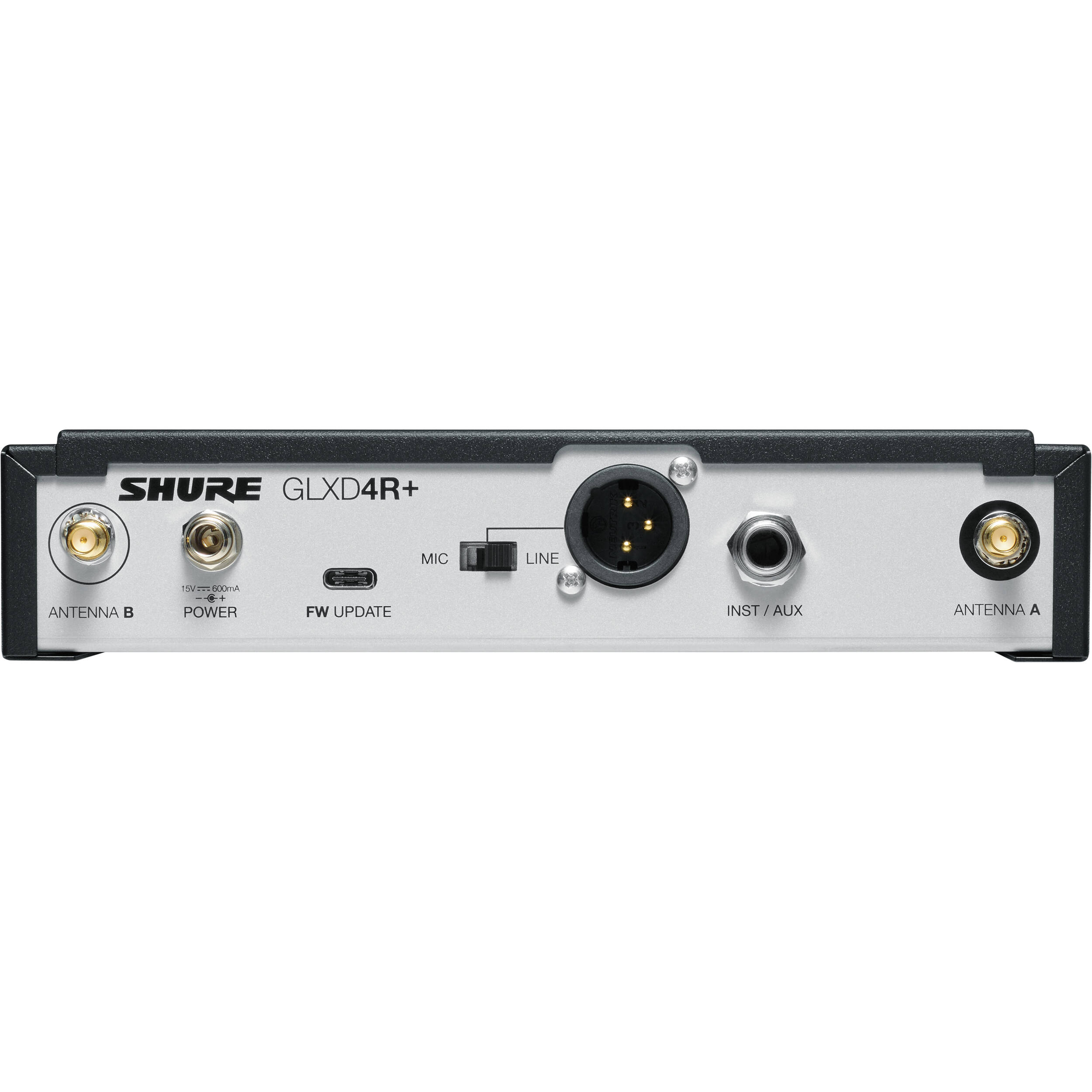 Shure GLXD24R+/B58-Z3 half-rack wireless vocal system with Beta 58A handheld microphone — view 4