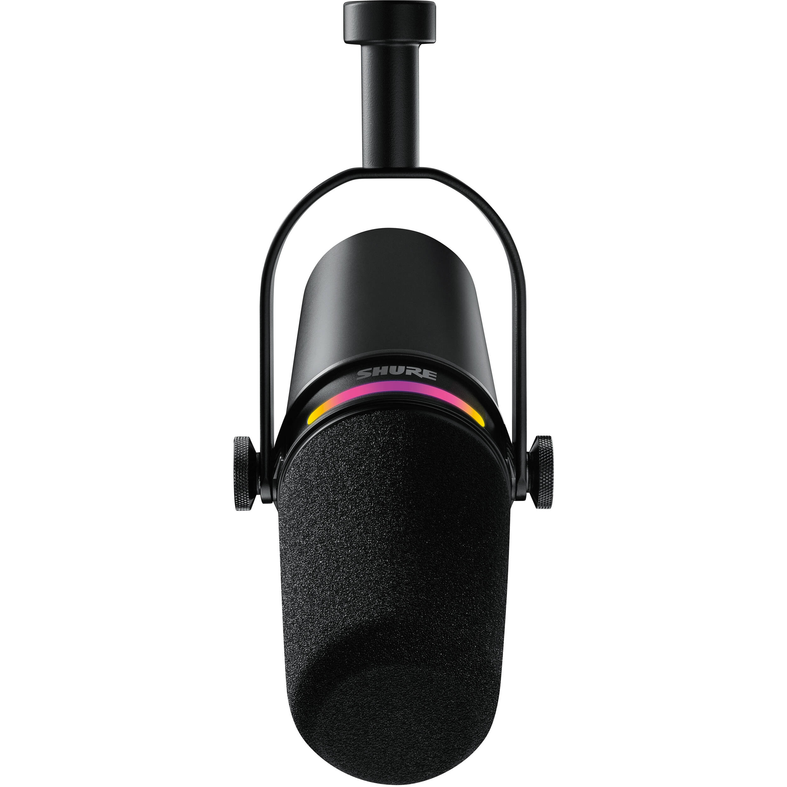 Shure MV7+-K black dual-output cardioid dynamic microphone for voice recording — view 2