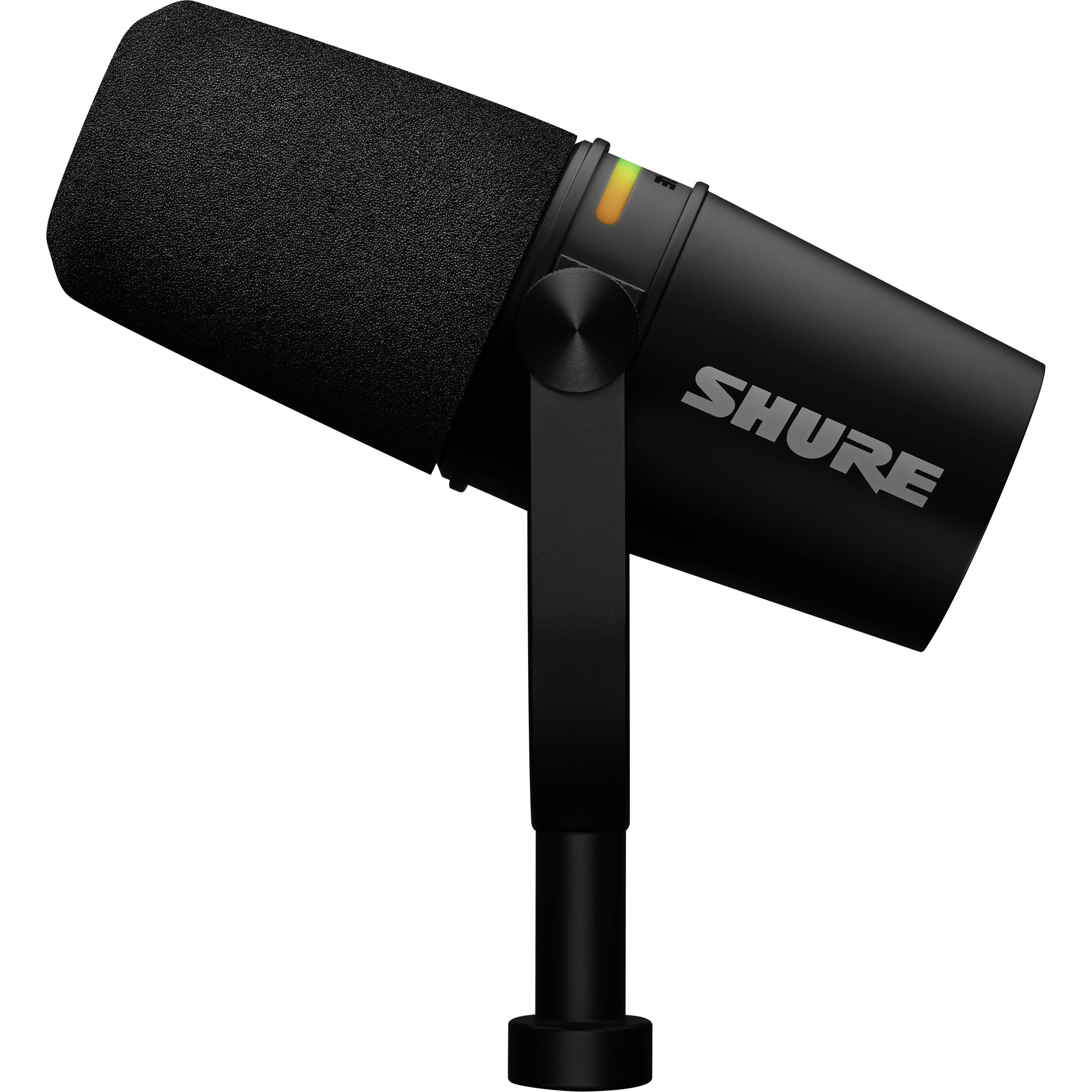 Shure MV7+-K black dual-output cardioid dynamic microphone for voice recording — view 3
