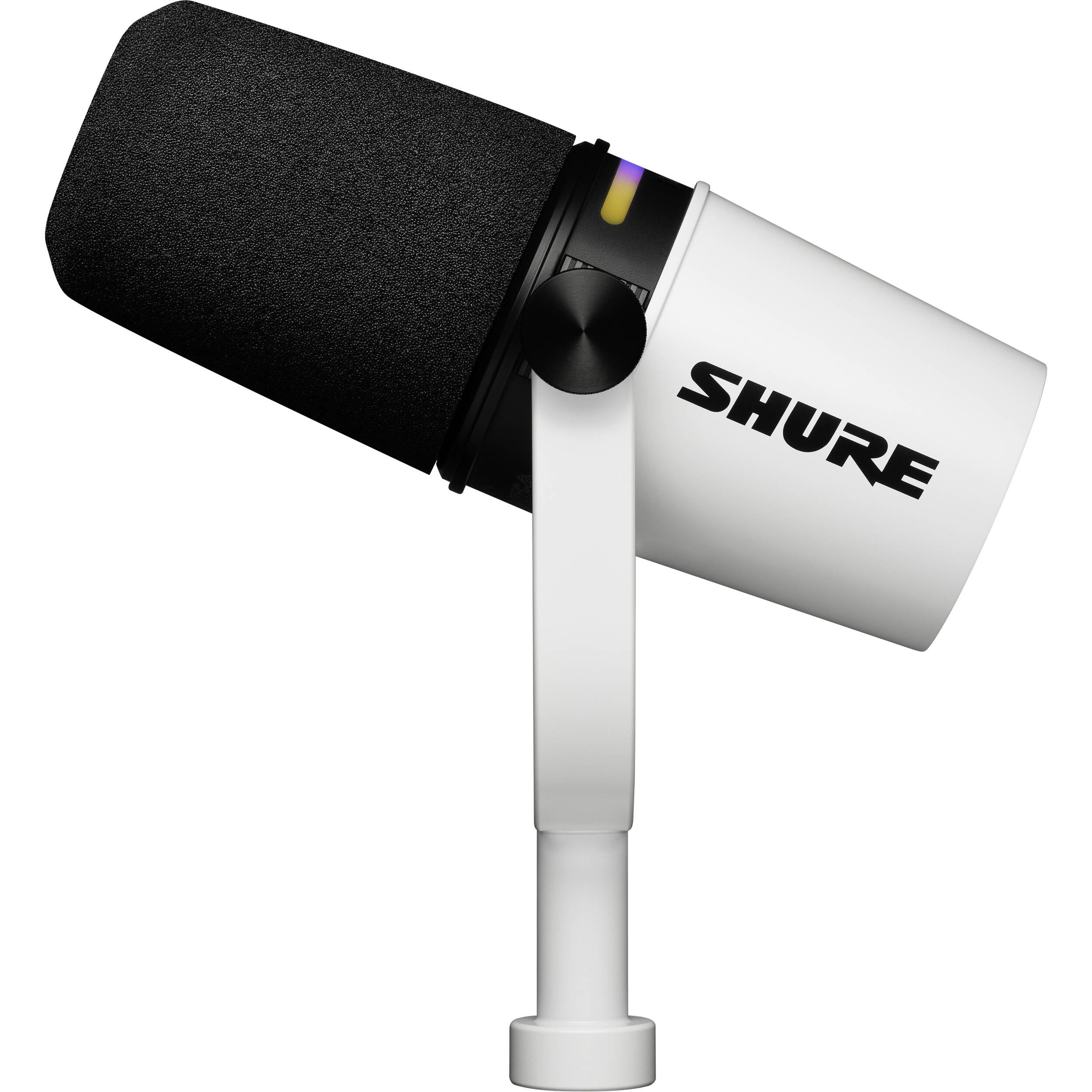 Shure MV7+-W white dual-output cardioid dynamic microphone for podcasting and streaming — view 3