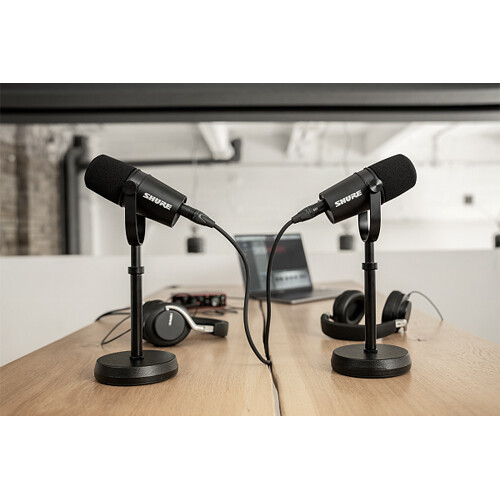 Shure MV7X black dynamic podcast microphone with XLR connector — view 15