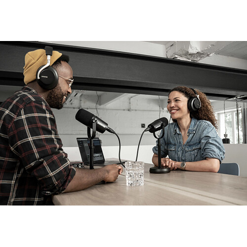 Shure MV7X black dynamic podcast microphone with XLR connector — view 16