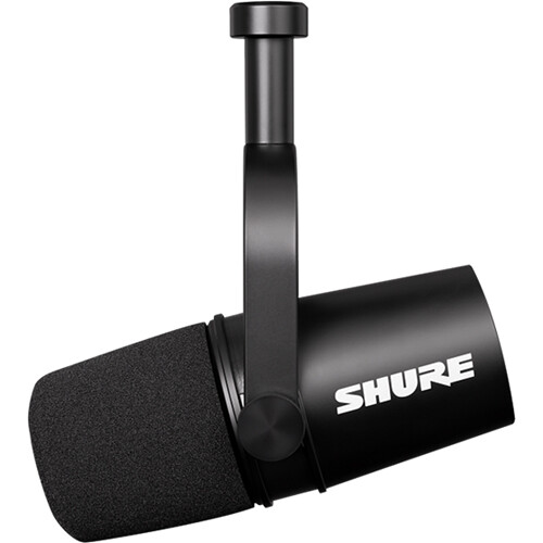 Shure MV7X black dynamic podcast microphone with XLR connector — view 4