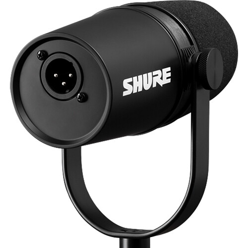 Shure MV7X black dynamic podcast microphone with XLR connector — view 5