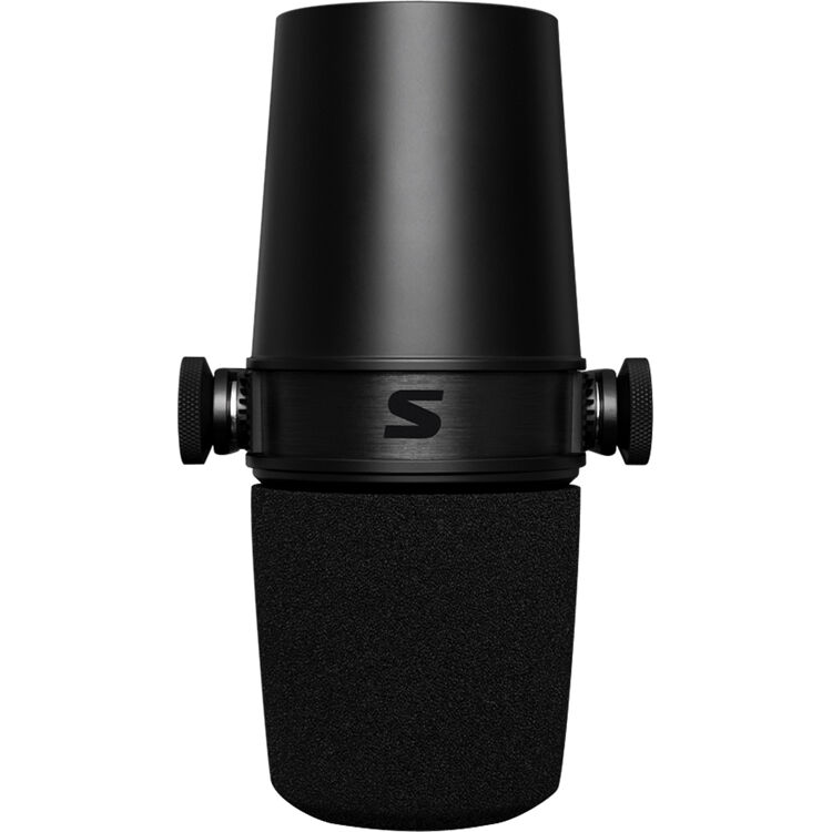 Shure MV7X black dynamic podcast microphone with XLR connector — view 8