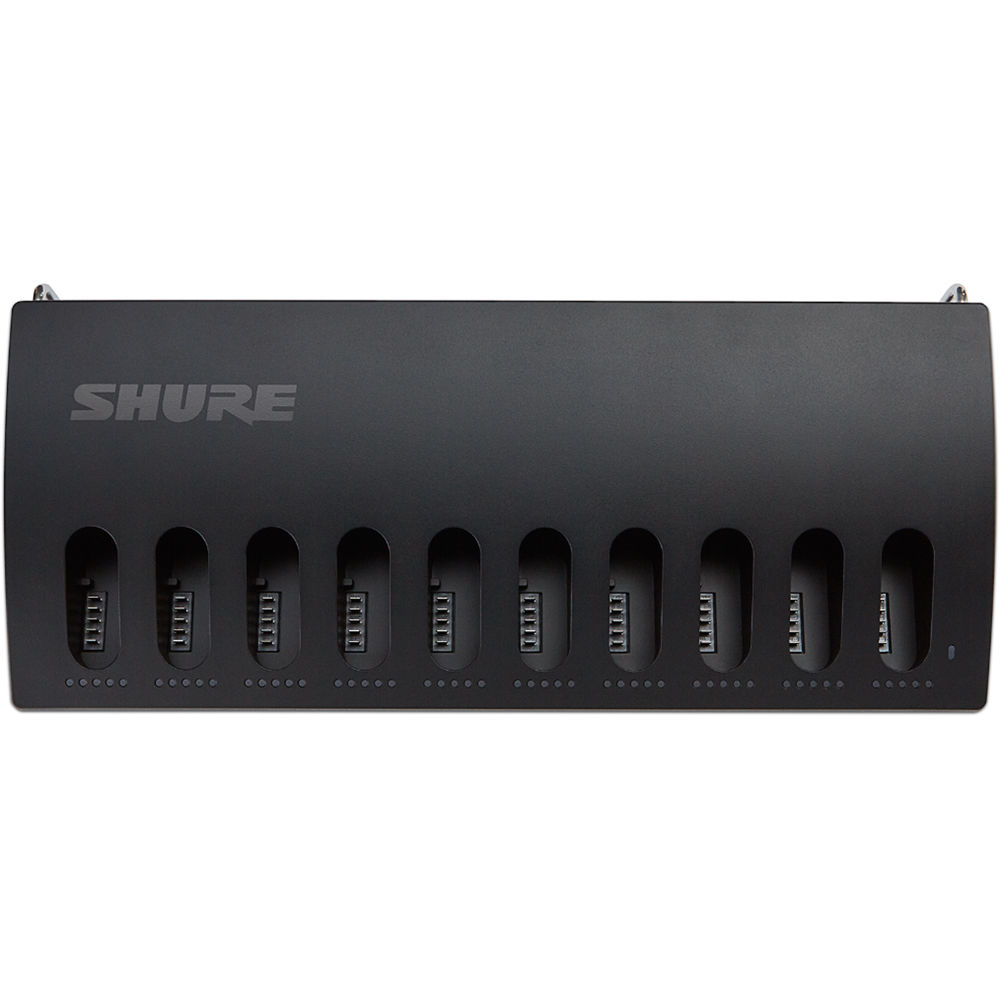 Shure MXCWNCS-US 10-bay SB930 charging station with US IEC power cord — view 3