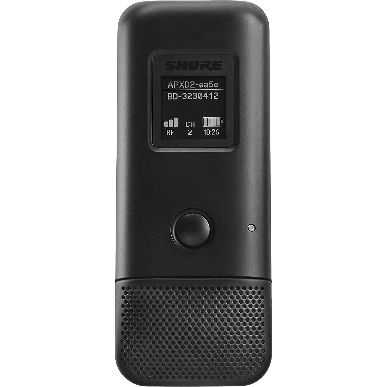 Shure MXW6X/O=-Z10 boundary transmitter with omni-directional microphone cartridge and LCD display — view 2