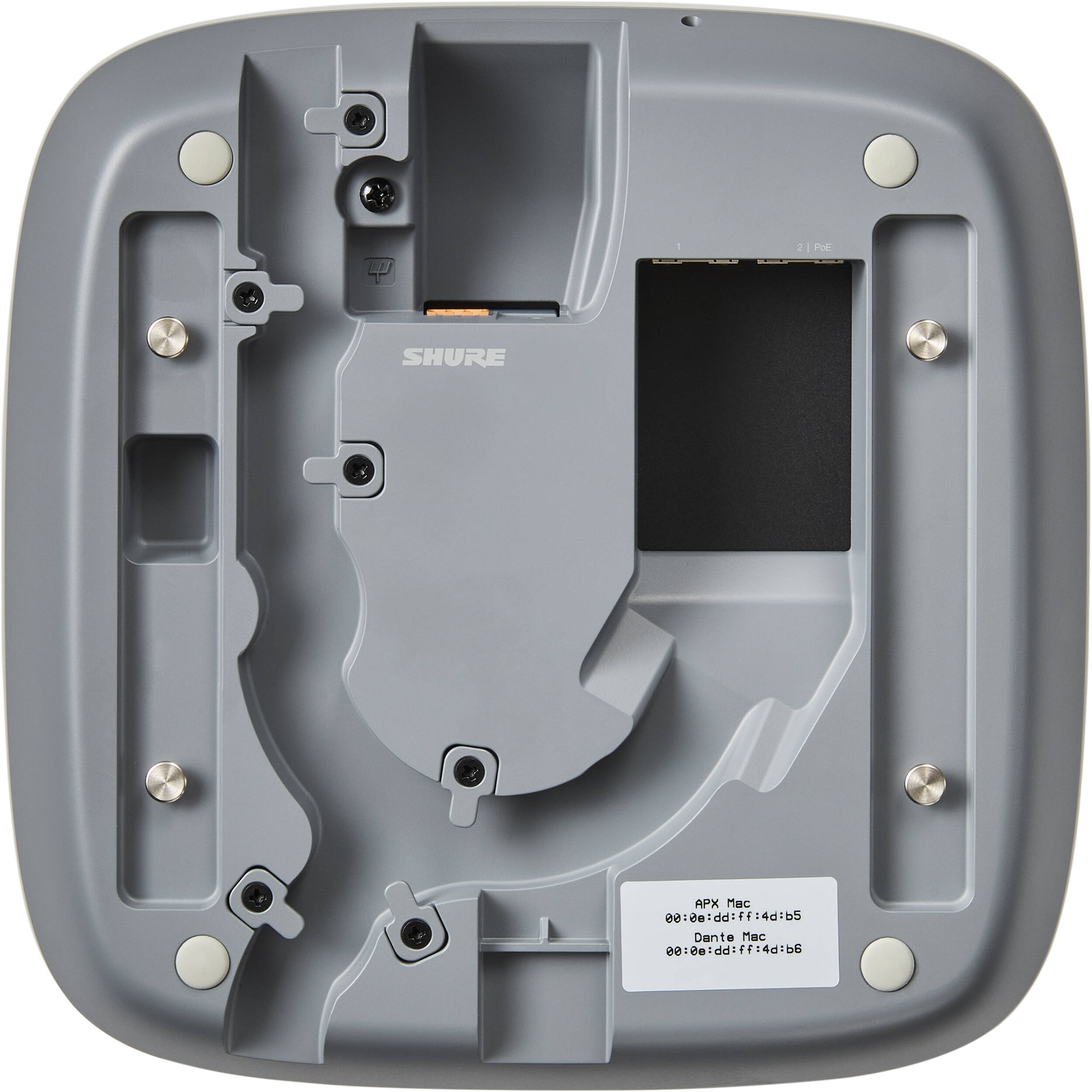 Shure MXWAPX4=-Z10 four-channel indoor access point for professional wireless audio coordination — view 3
