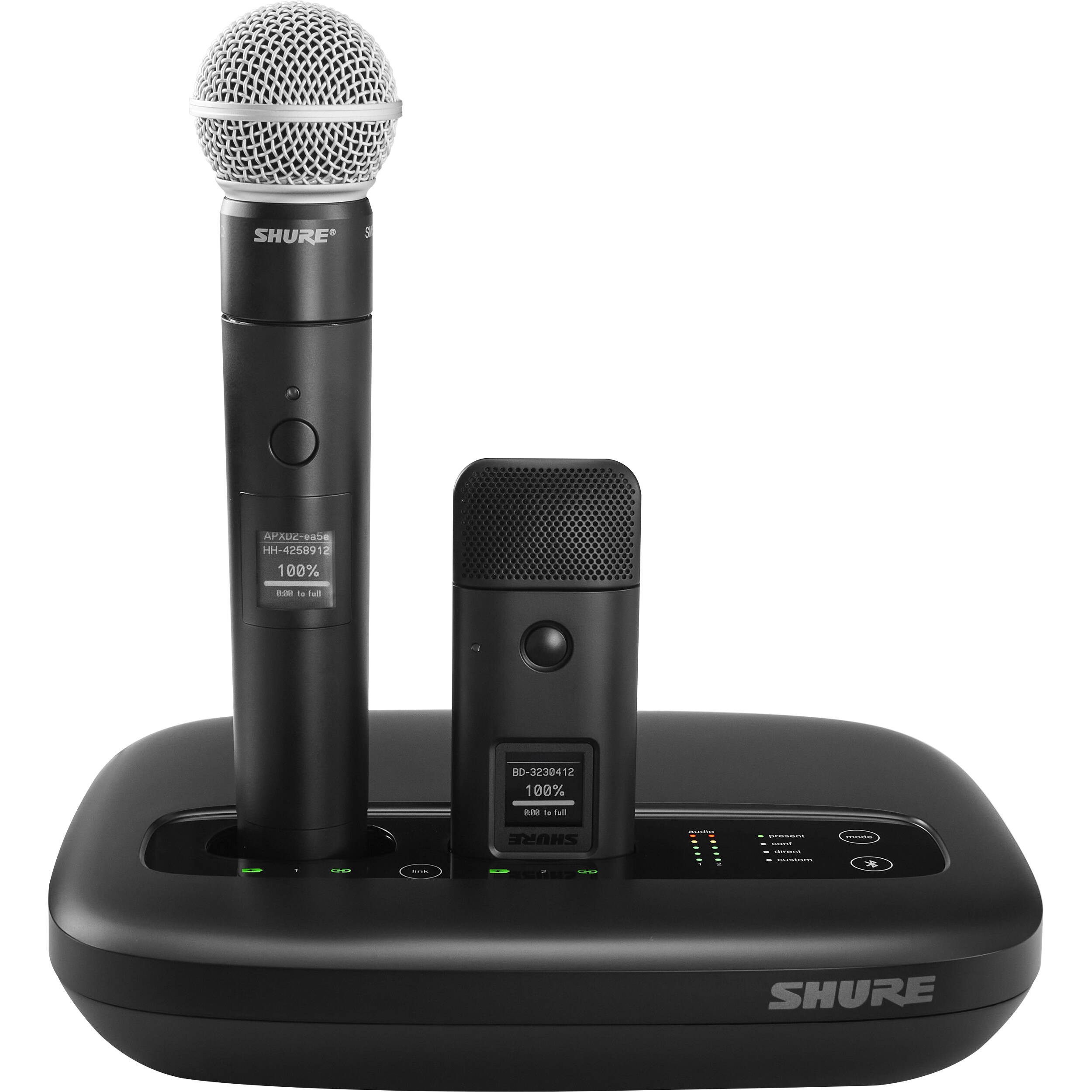 Shure MXWAPXD2=-Z10 all-in-one 2-channel wireless transceiver with 2-bay mic charger and IntelliMix DSP — view 10