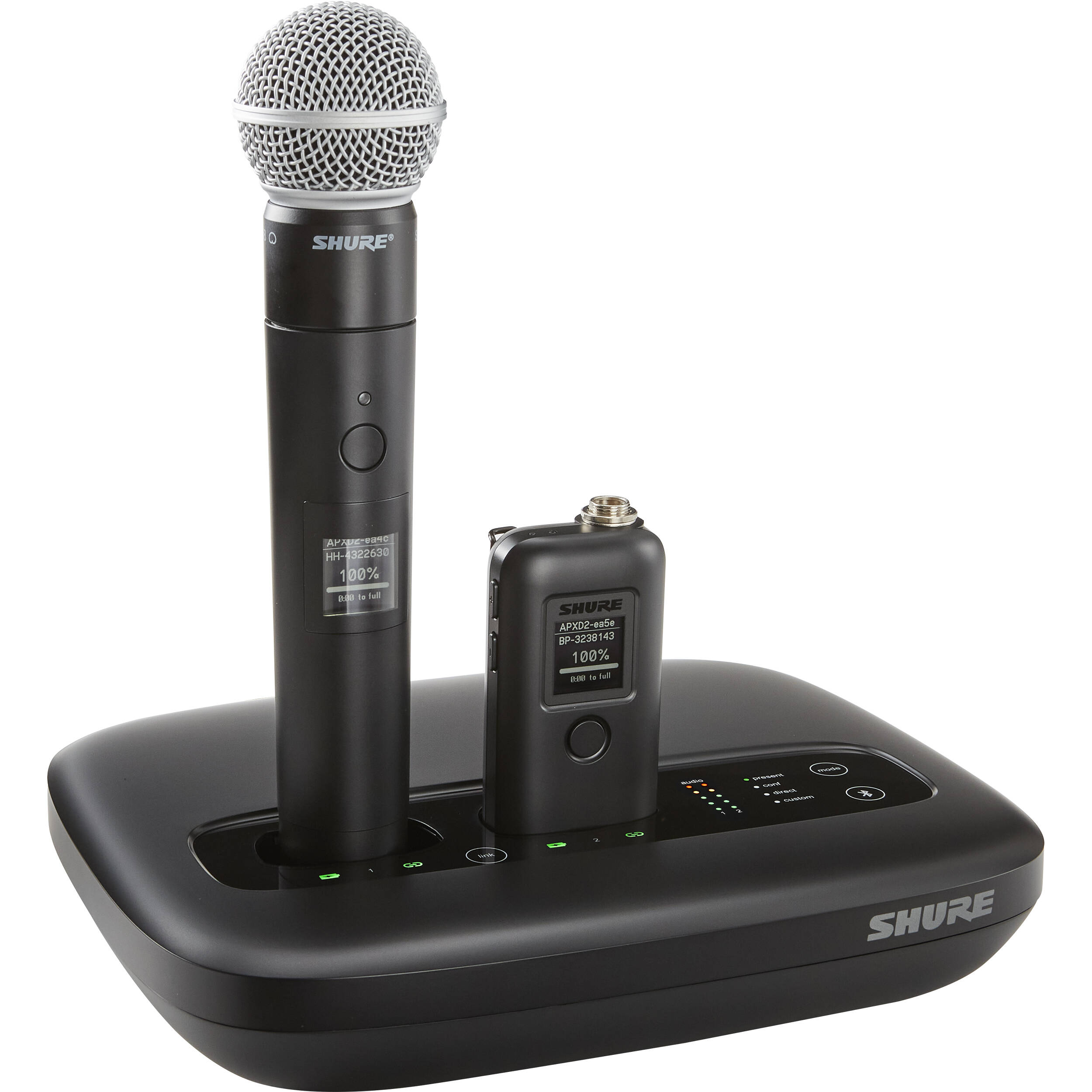 Shure MXWAPXD2=-Z10 all-in-one 2-channel wireless transceiver with 2-bay mic charger and IntelliMix DSP — view 11