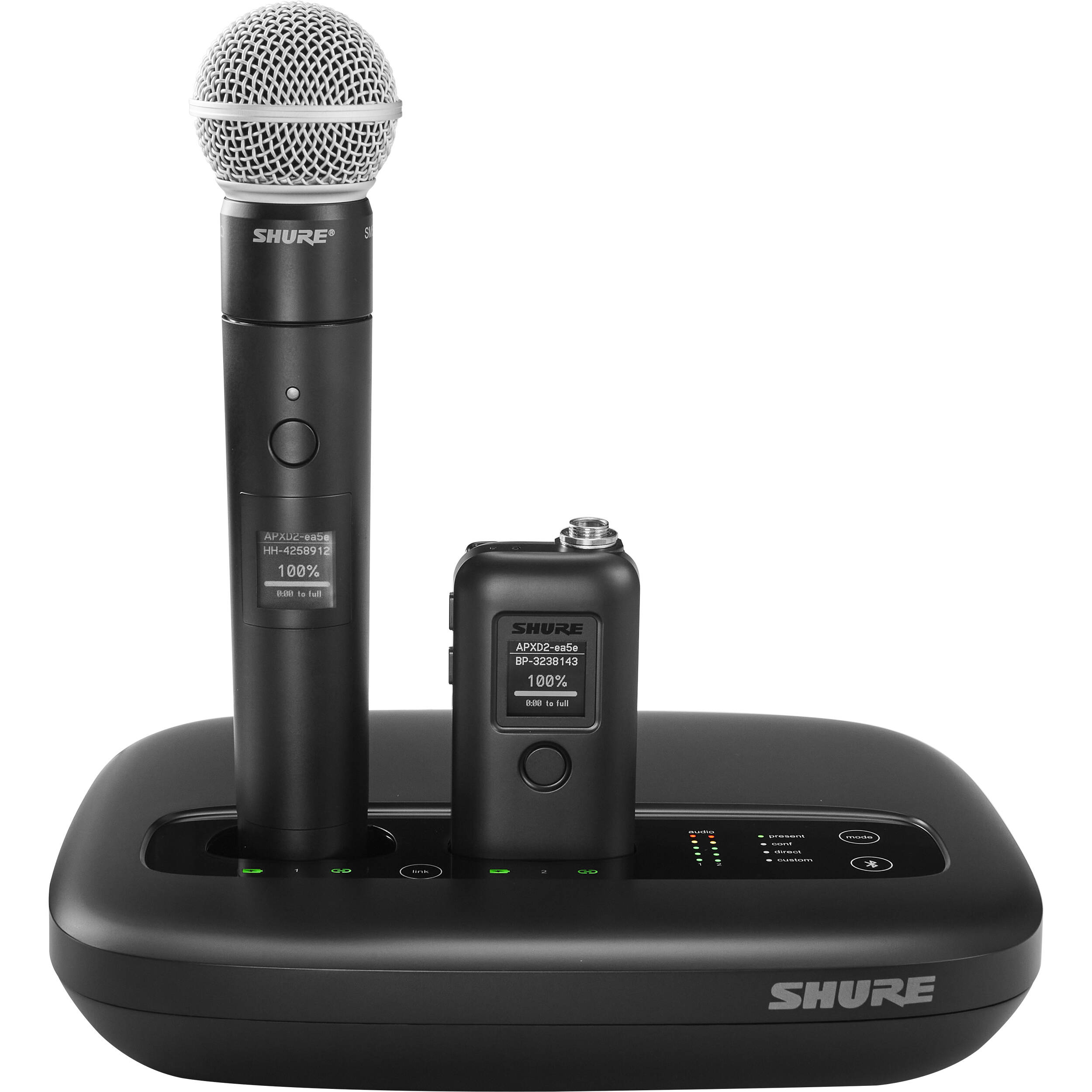 Shure MXWAPXD2=-Z10 all-in-one 2-channel wireless transceiver with 2-bay mic charger and IntelliMix DSP — view 12