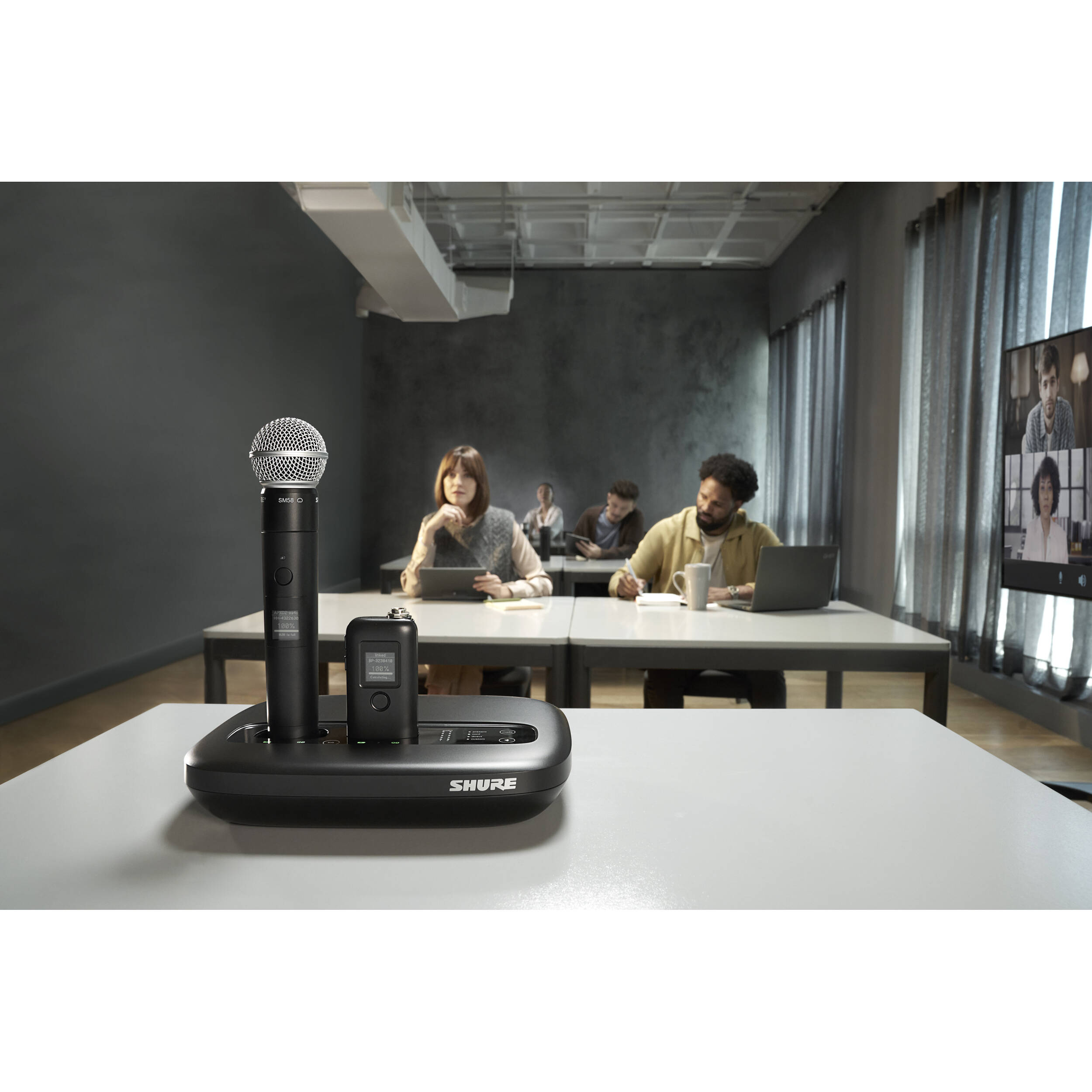 Shure MXWAPXD2=-Z10 all-in-one 2-channel wireless transceiver with 2-bay mic charger and IntelliMix DSP — view 16