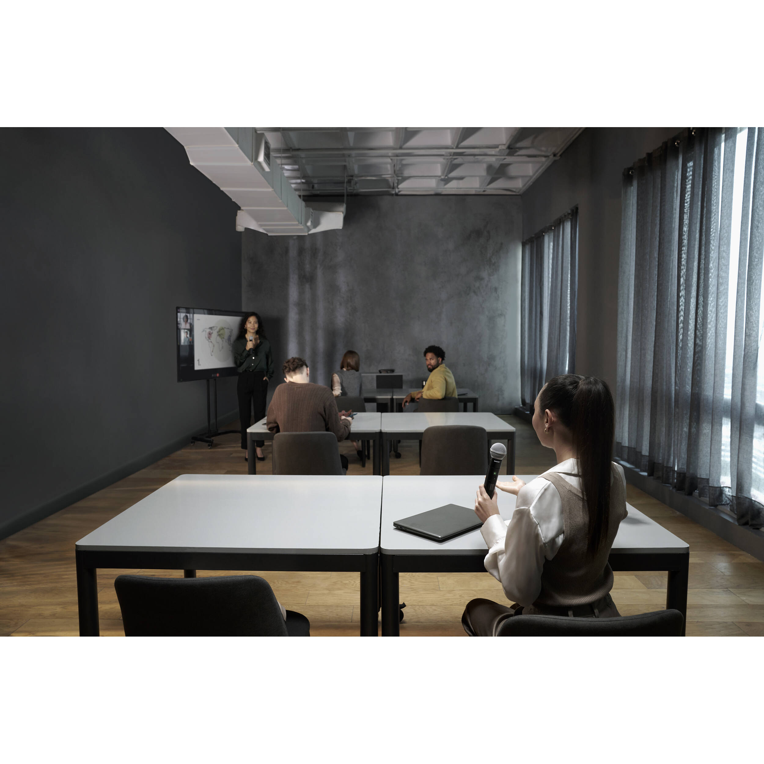 Shure MXWAPXD2=-Z10 all-in-one 2-channel wireless transceiver with 2-bay mic charger and IntelliMix DSP — view 22