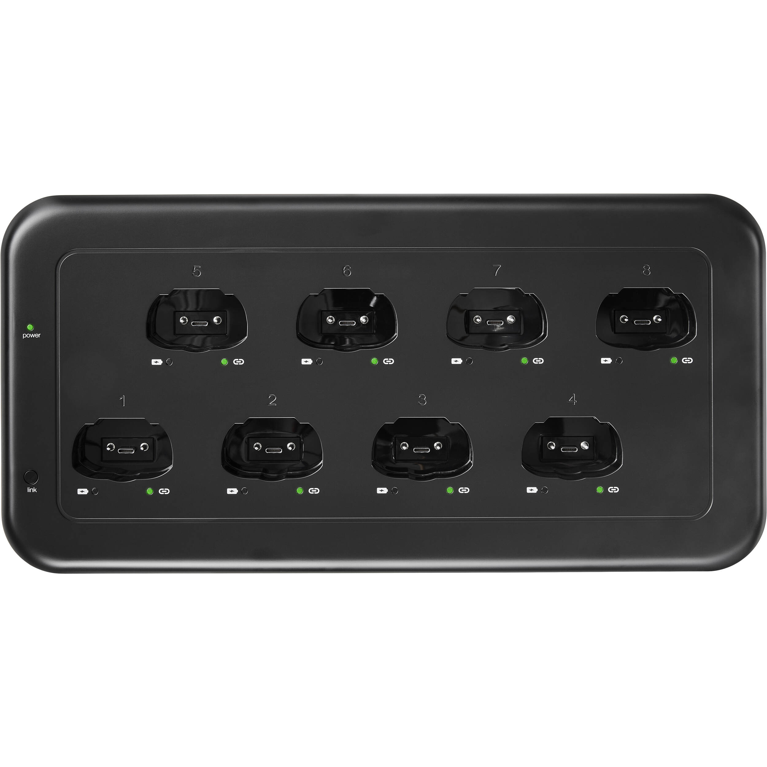 Shure MXWNDX8 8-bay networked dock for centralized wireless device charging — view 2