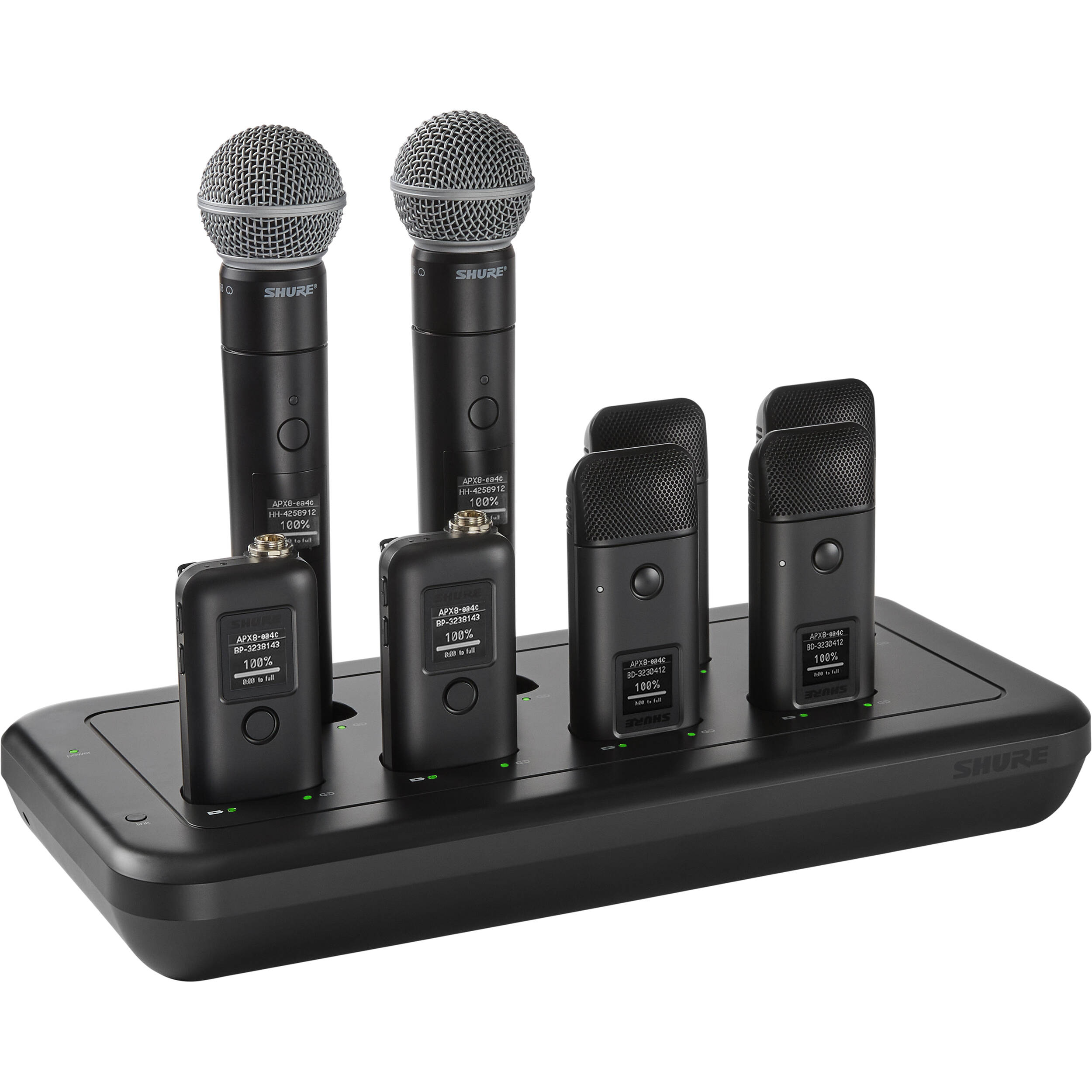 Shure MXWNDX8 8-bay networked dock for centralized wireless device charging — view 6
