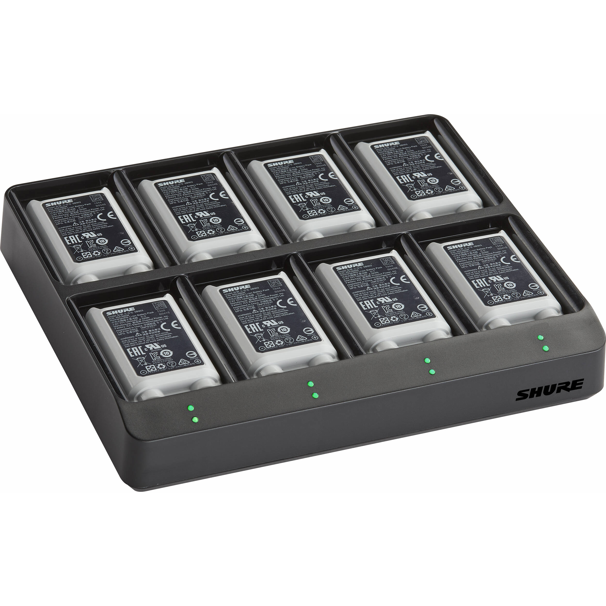Shure SBC80-903 8-bay charger for SB903 lithium-ion batteries — view 2