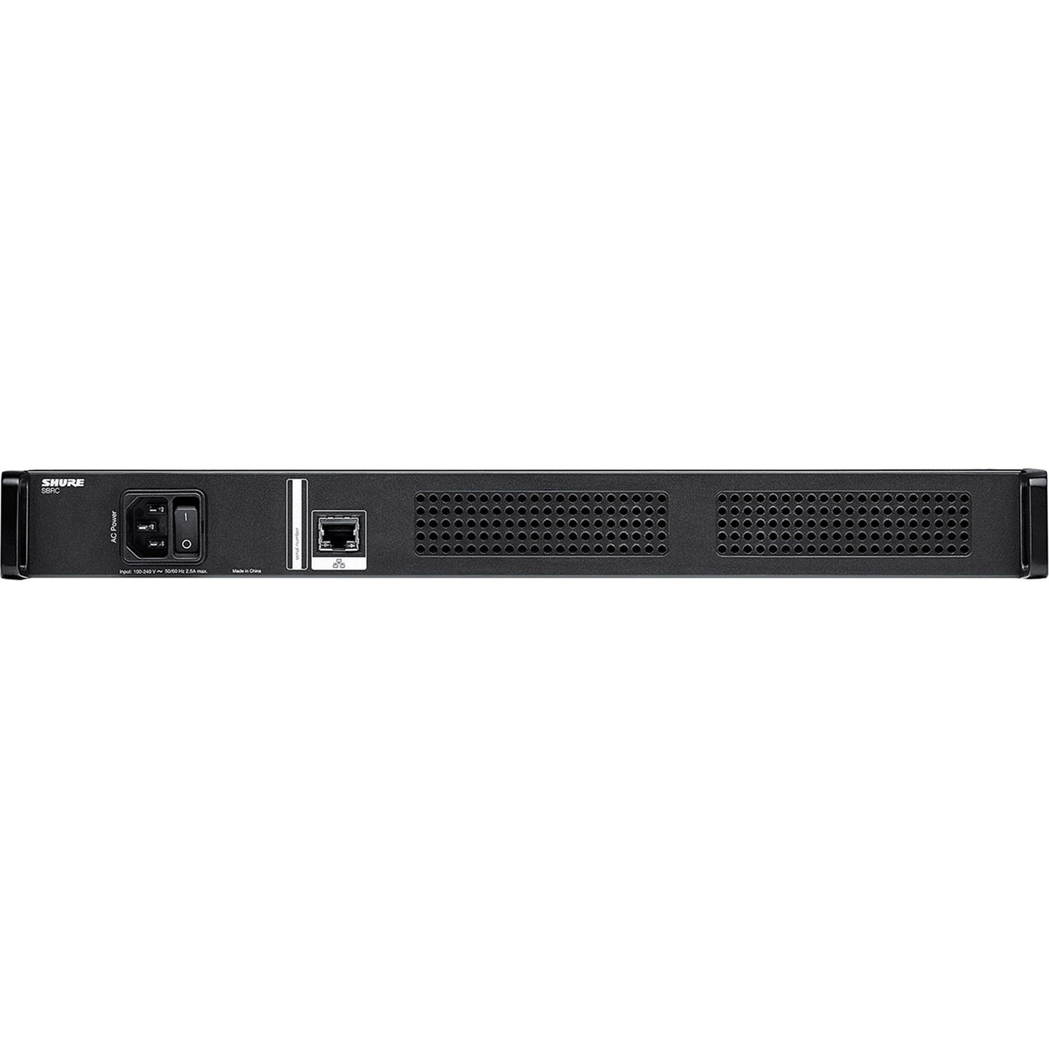 Shure SBRC-US networked 19-inch rack charger for four charging modules in a professional equipment rack — view 4